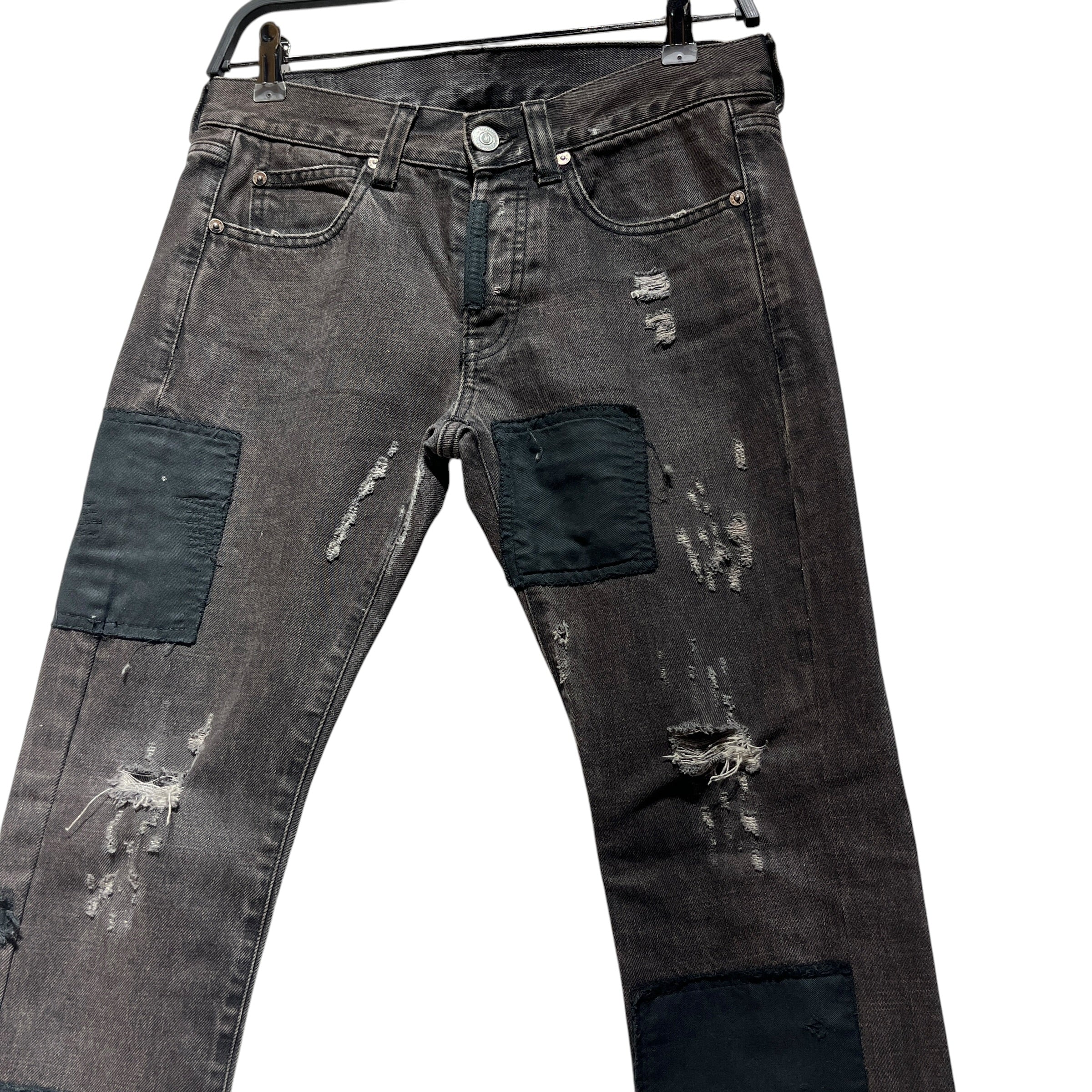 Alexander McQueen/Skinny Pants/28/Denim/BLK/PATCHWORK DENIM view 3
