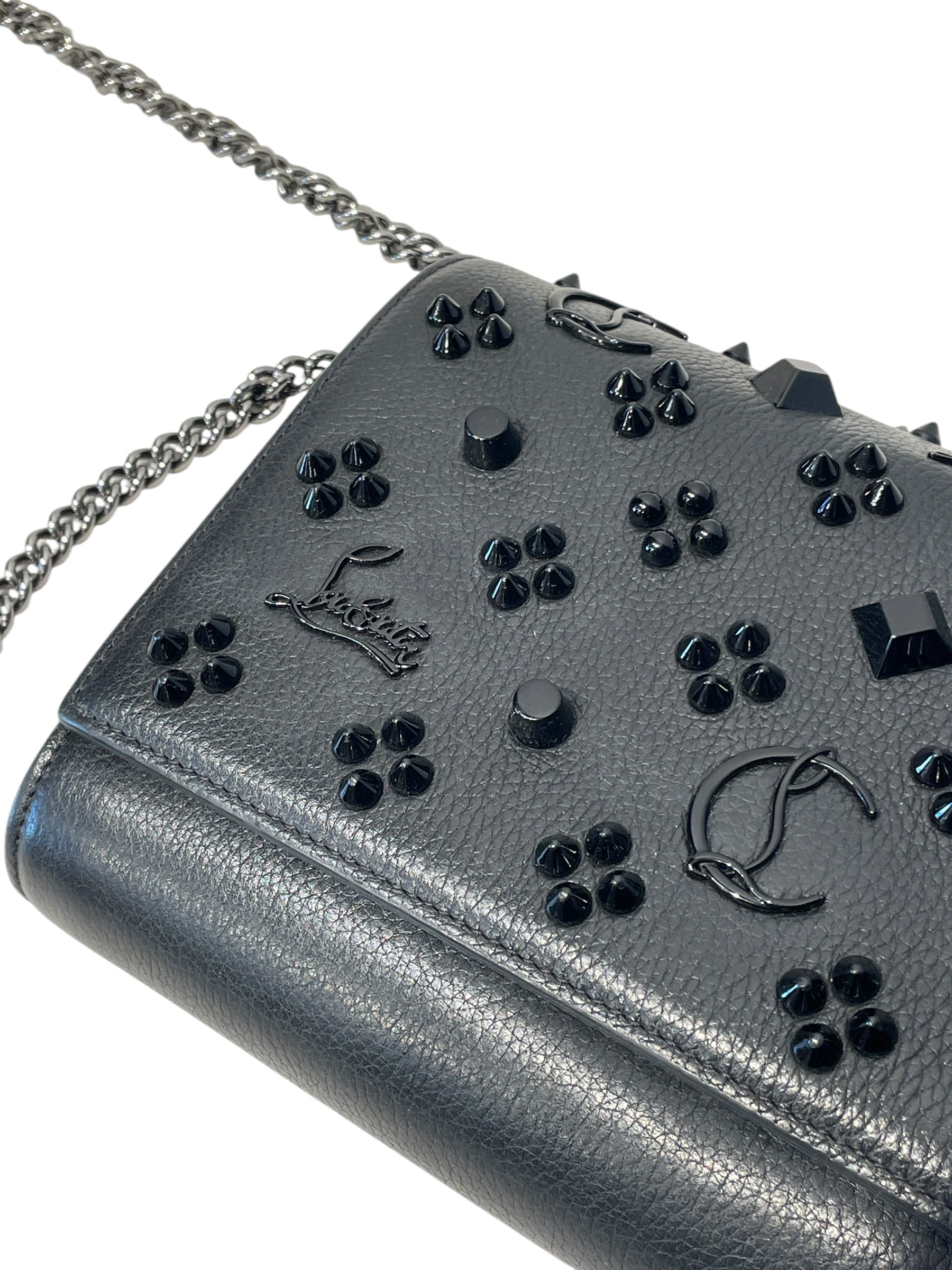 Christian Louboutin/Cross Body Bag/Leather/BLK/STUDDED/DARK TONE HARDWARE view 3