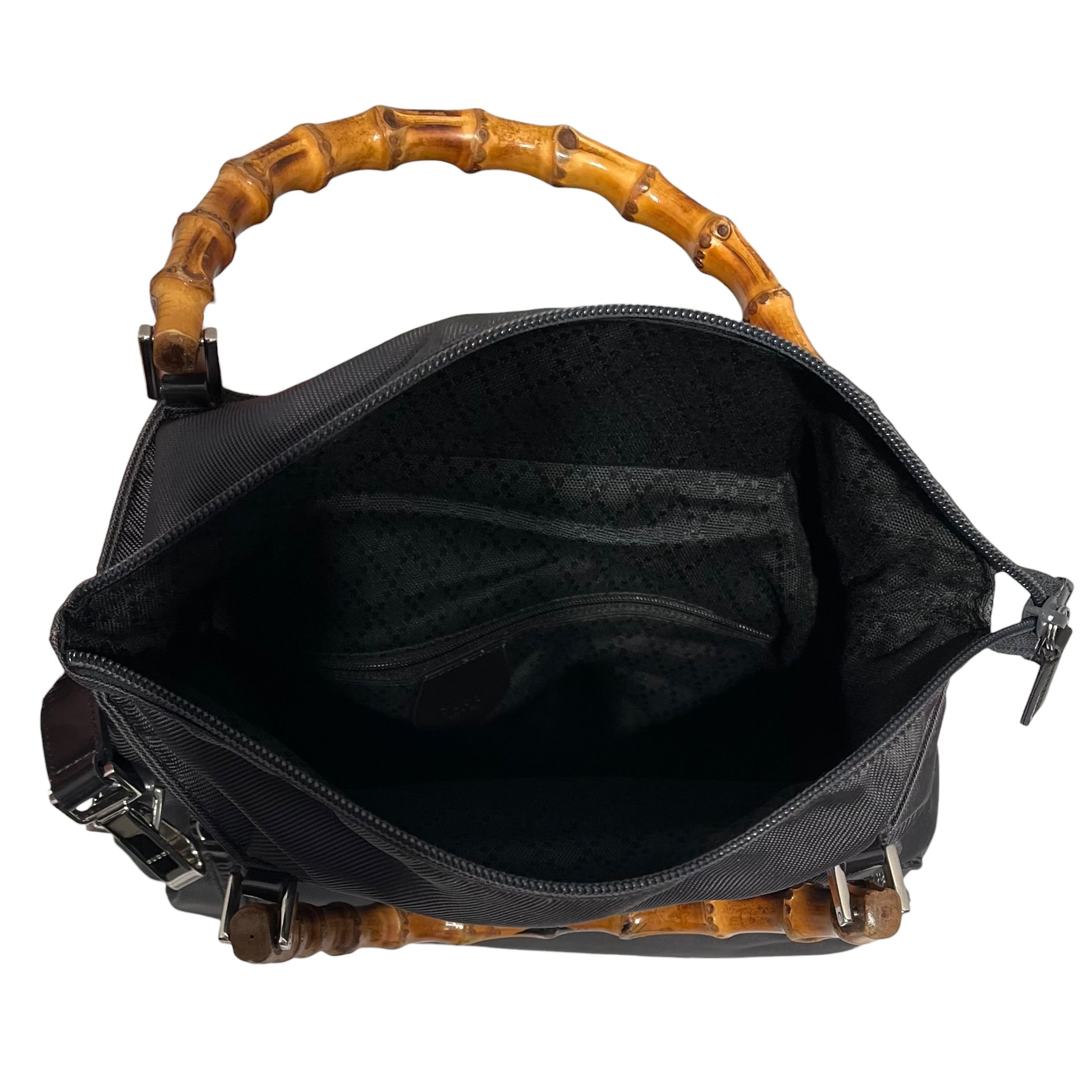 GUCCI/Cross Body Bag/M/Acrylic/GRY/bamboo,backpck,crssbody view 4