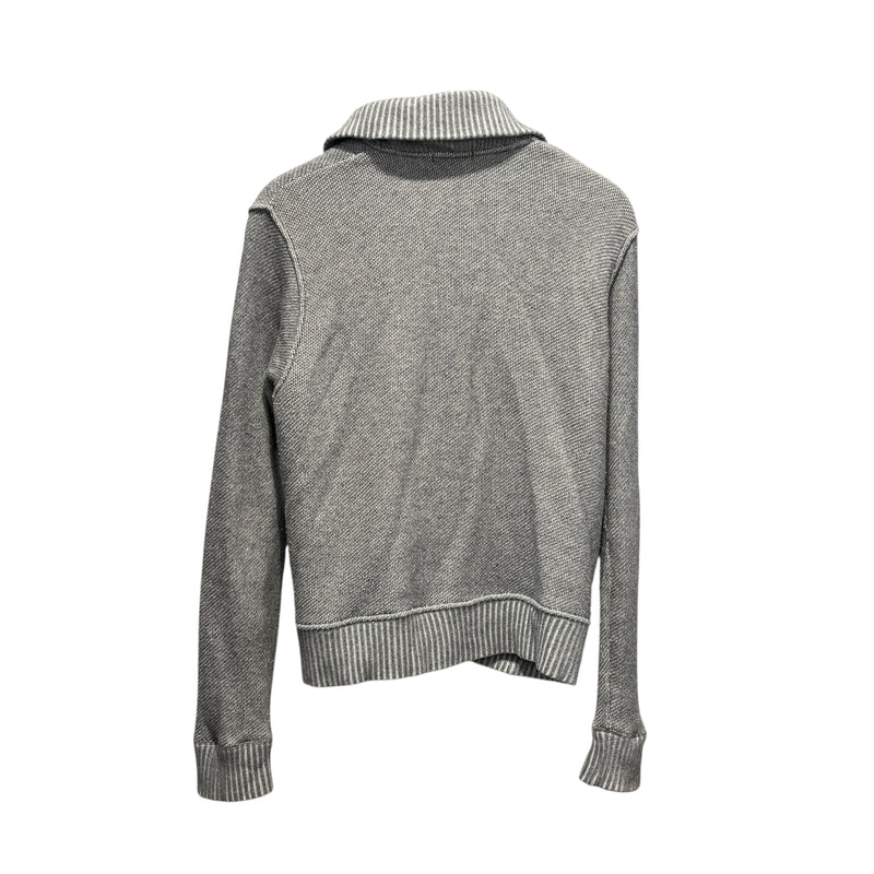 HYSTERIC GLAMOUR/Jacket/S/Cotton/GRY/KNIT LETTERMAN JACKET