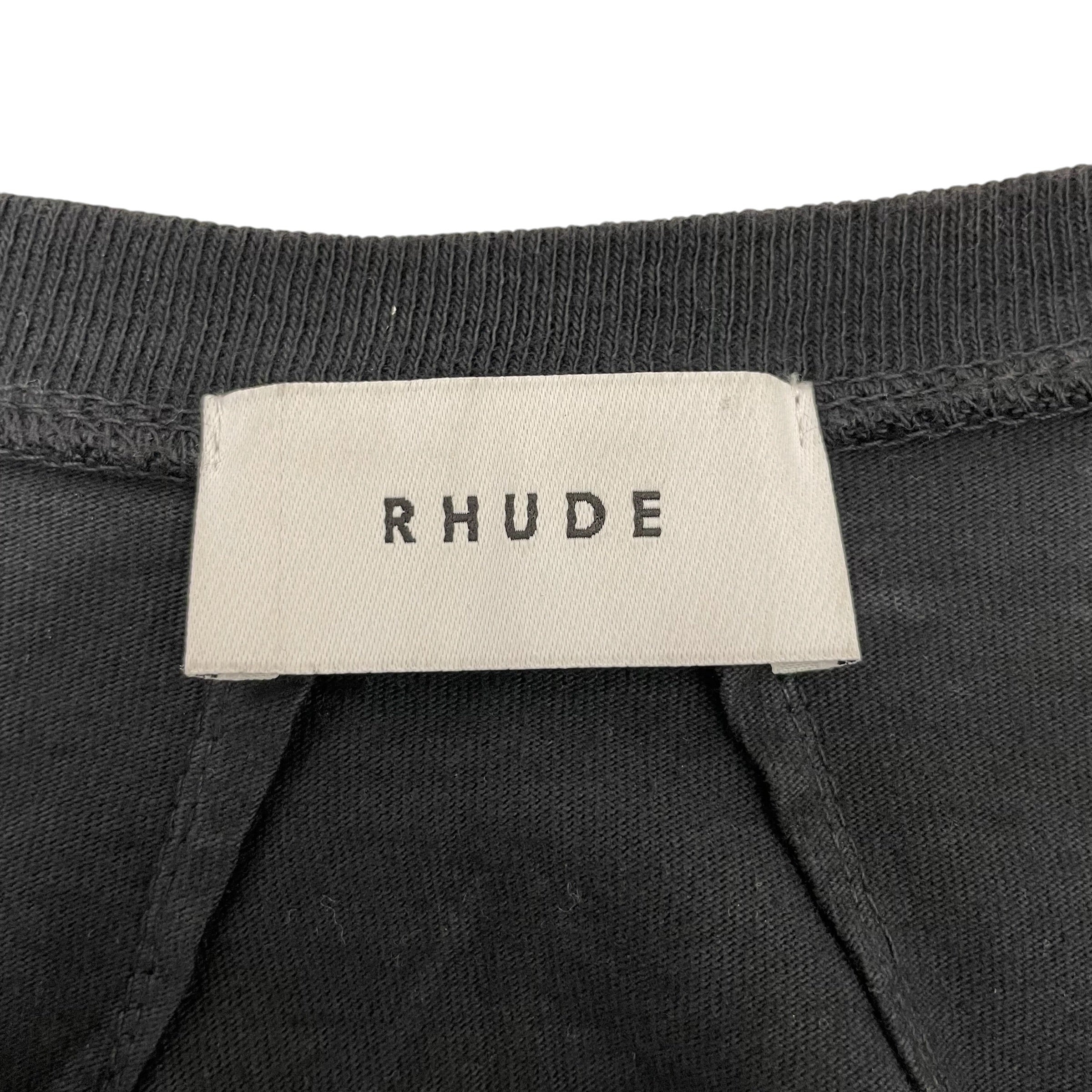 RHUDE/LS T-Shirt/XXL/Cotton/BLK/ view 3