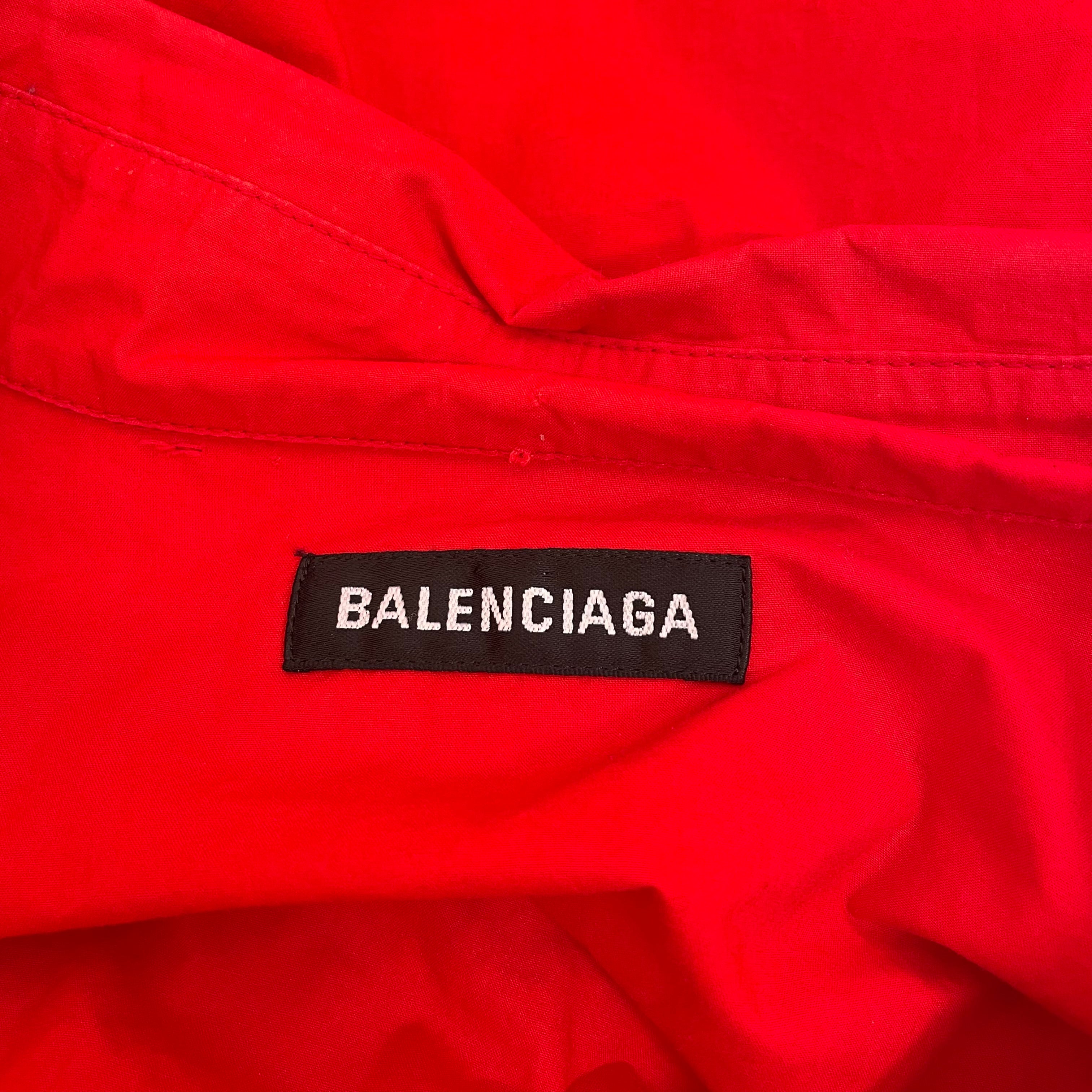 BALENCIAGA/LS Shirt/42/Cotton/RED/ view 3