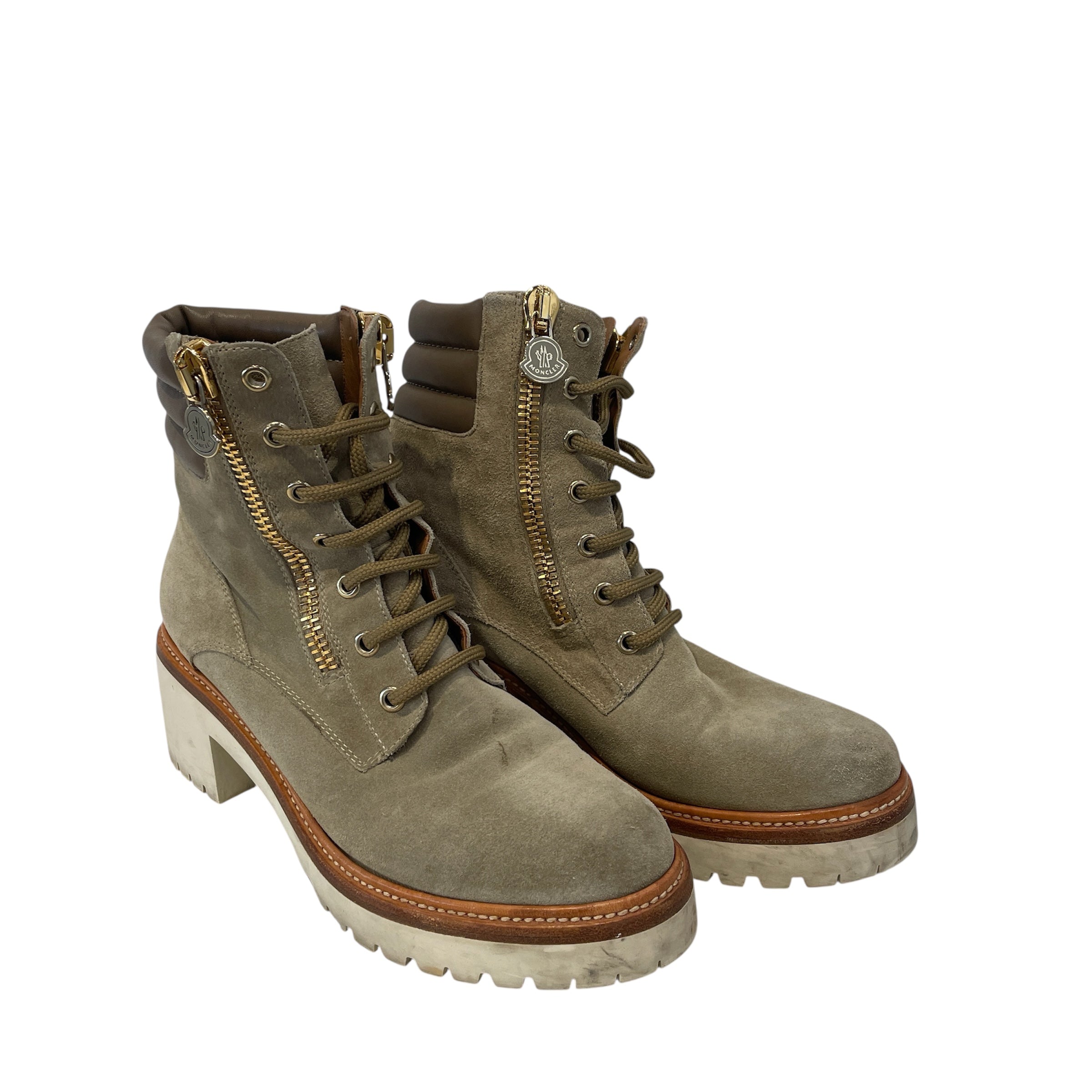 MONCLER/Lace Up Boots/EU 37/Suede/GRN/ view 1