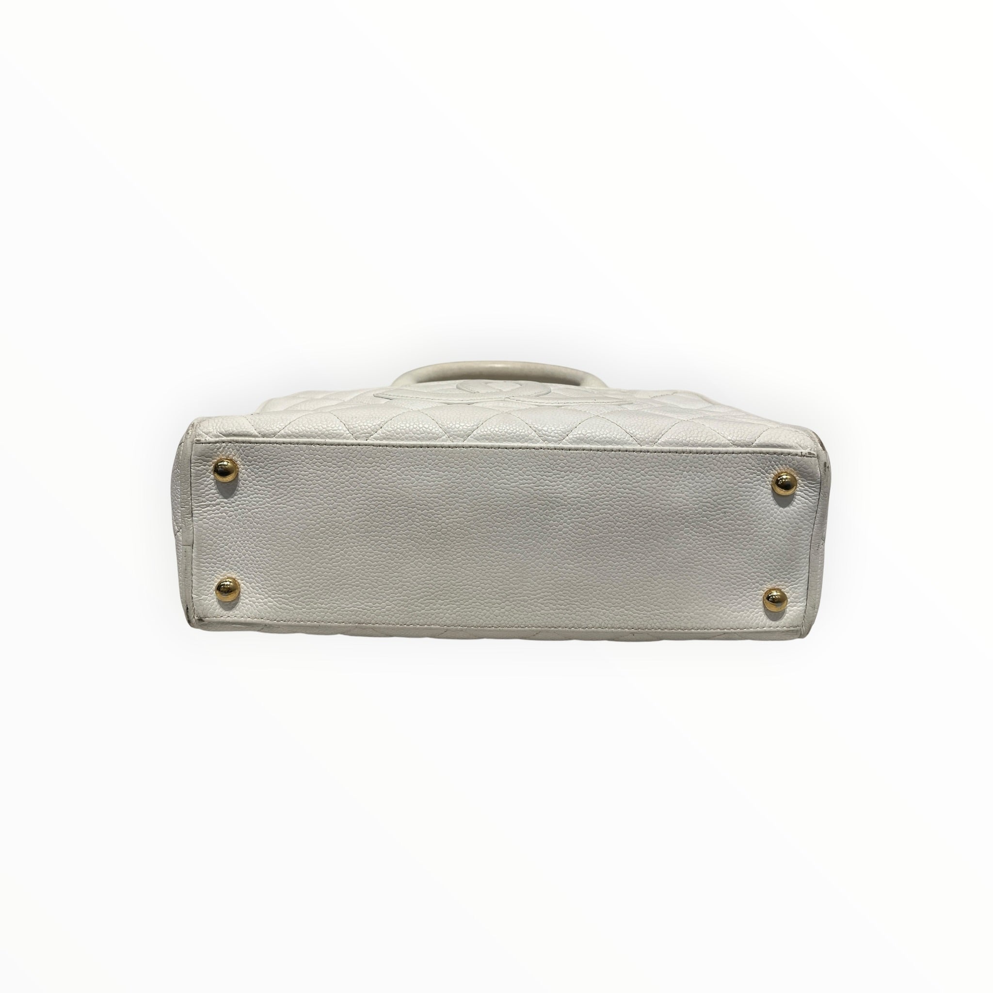 CHANEL/Hand Bag/Leather/WHT/Timeless Quilted Bowler Bag view 3