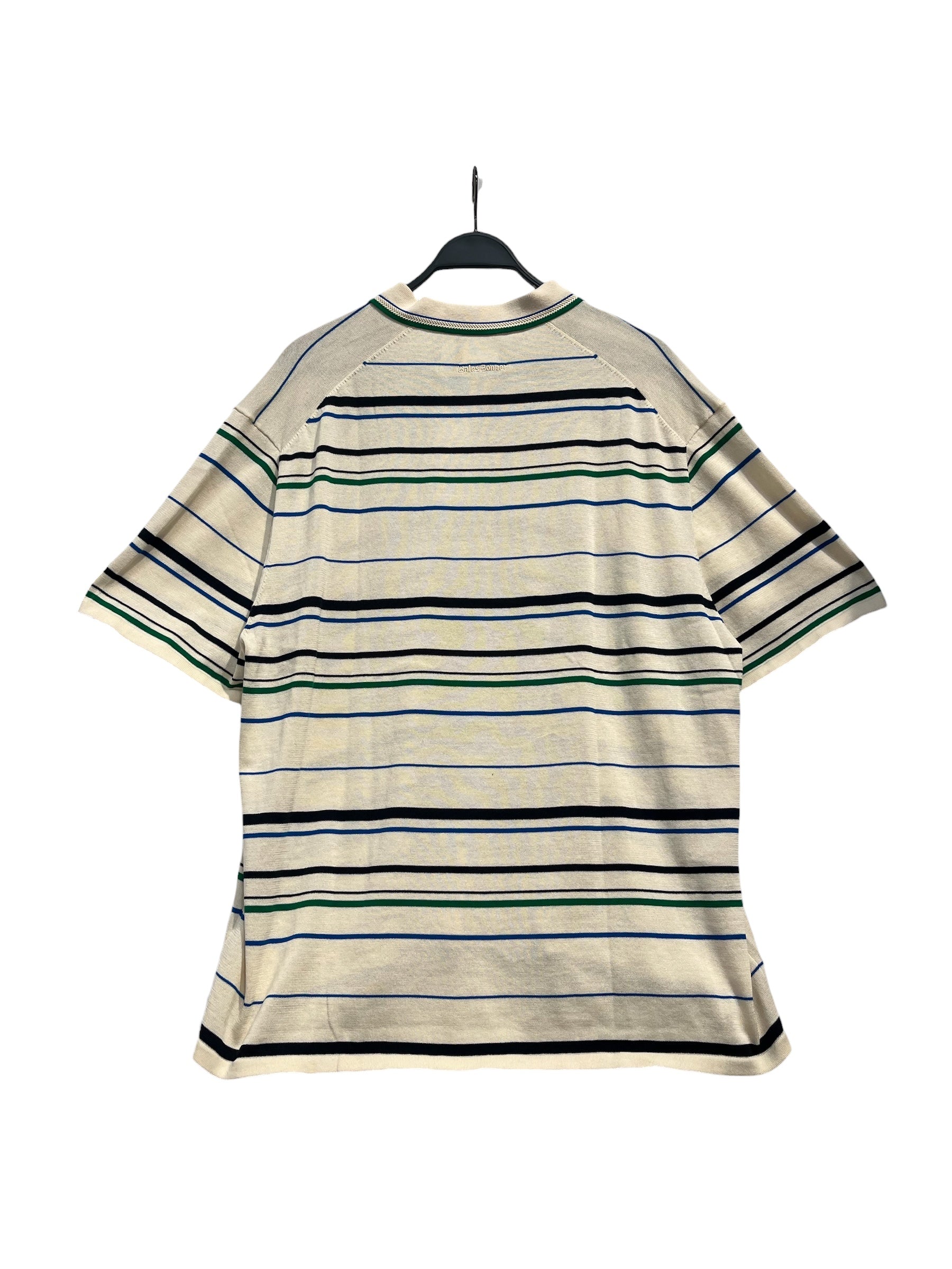 adidas/WALES BONNER/Polo Shirt/XL/Polyester/CRM/Stripe/WB CLUB LOGO BLUE/GREEN/BLACK view 2