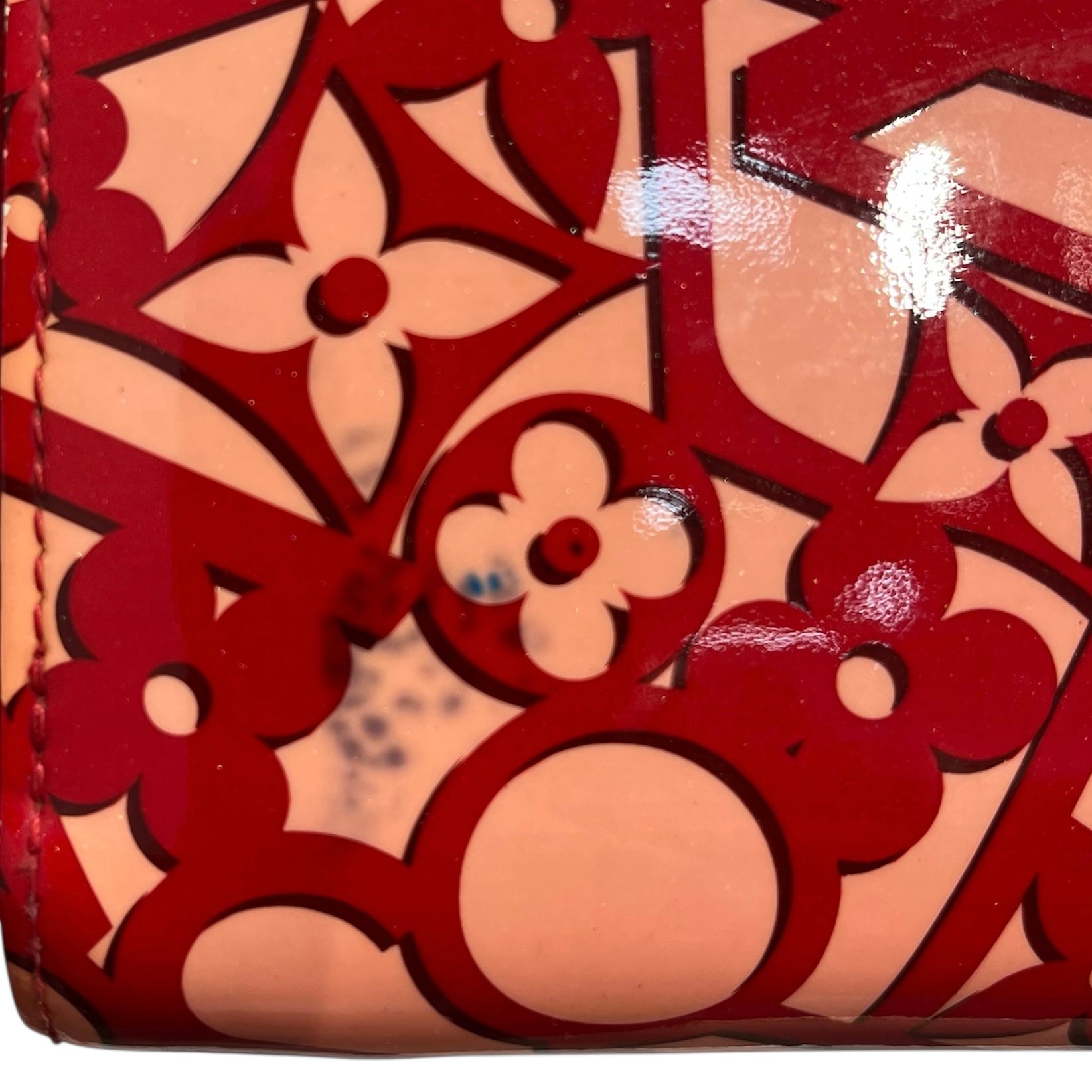 LOUIS VUITTON/Long Wallet/Monogram/Leather/RED/POMME DAMOUR PATENT DESIGN view 3