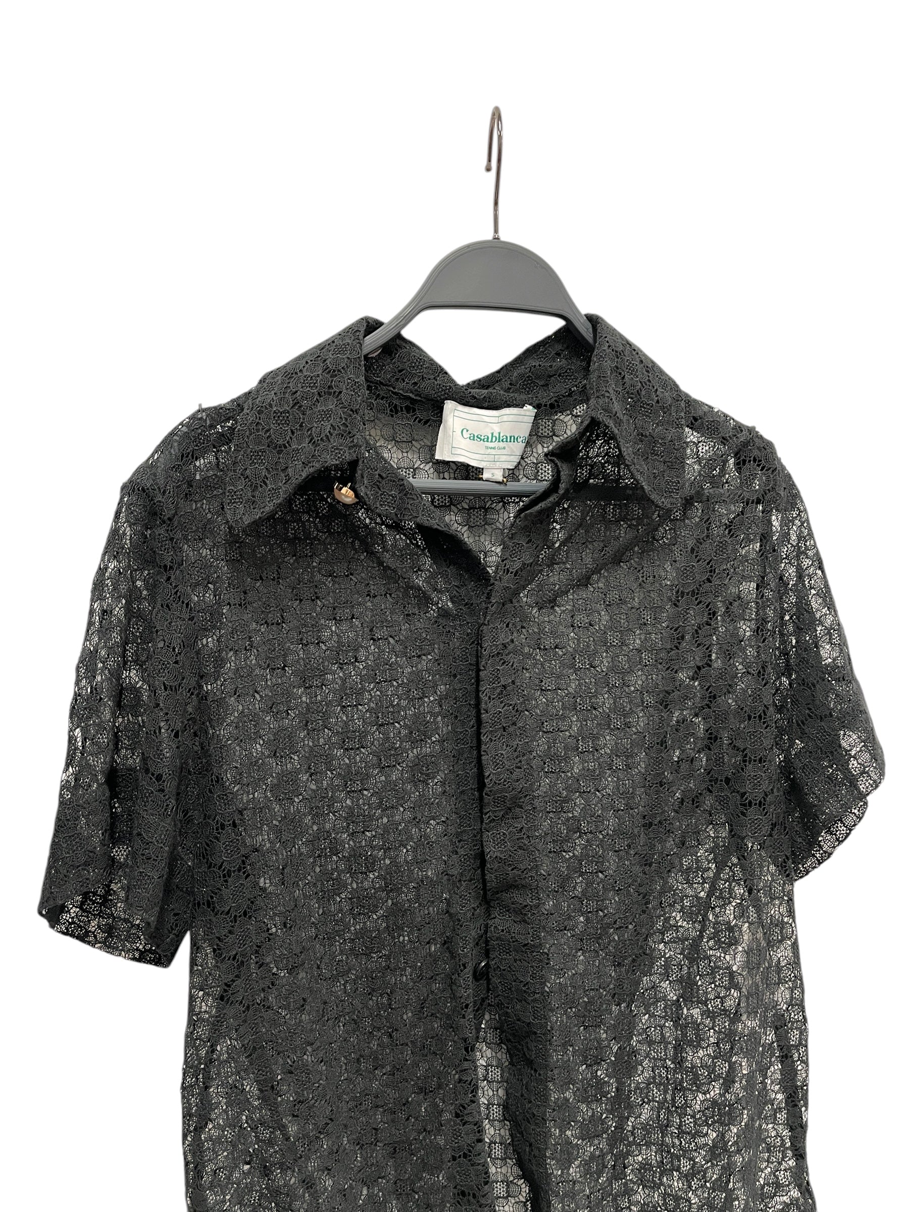 CASABLANCA/SS Blouse/S/Polyester/BLK/MS23-SH-080-03 view 4