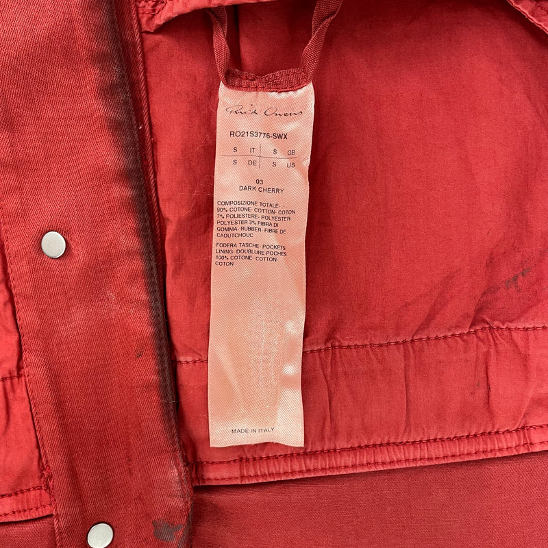 RICK OWENS DRKSHDW/Vest/S/Denim/RED/OPEN BACK