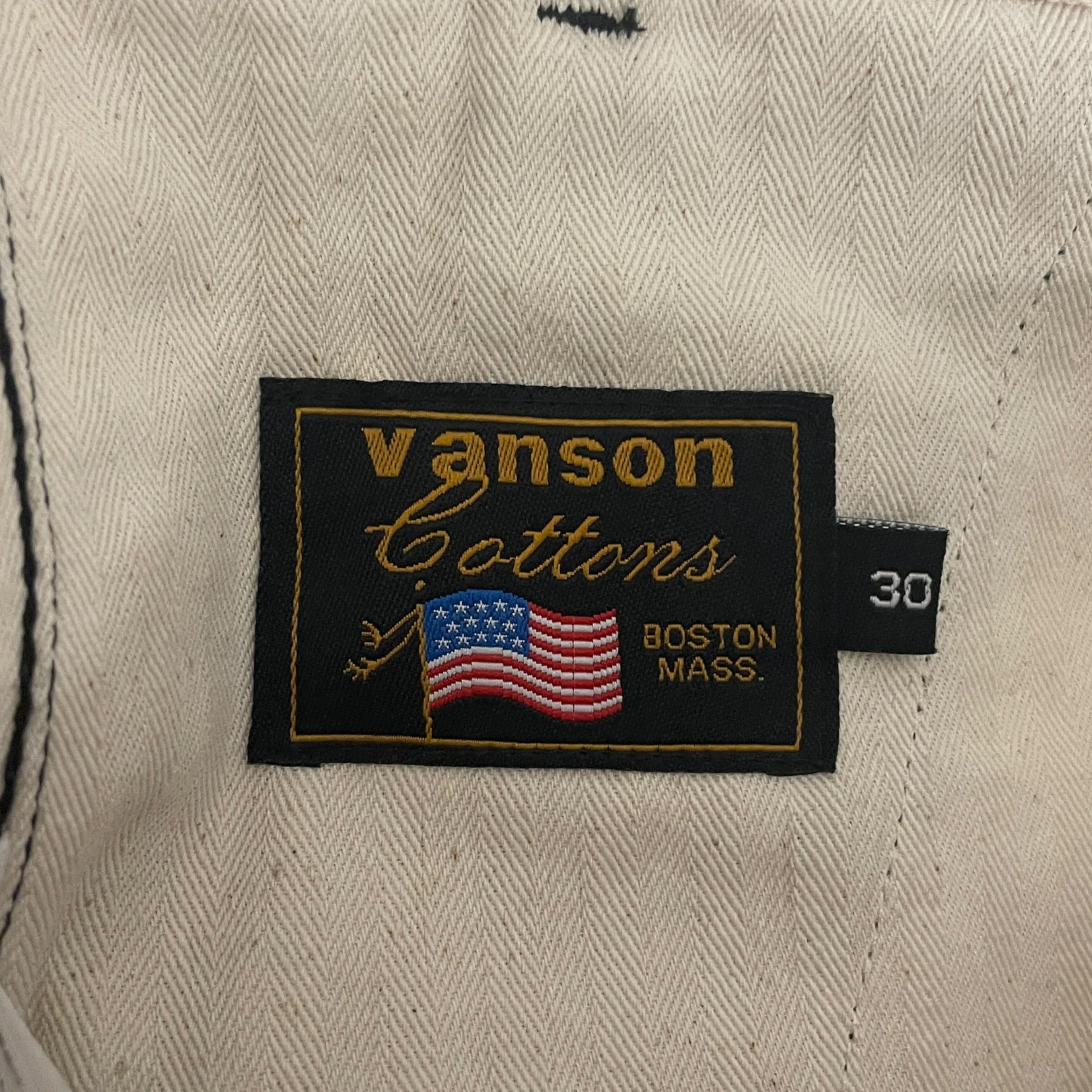 VANSON/Pants/30/Cotton/BLK/All Over Print/Butt Logo view 4