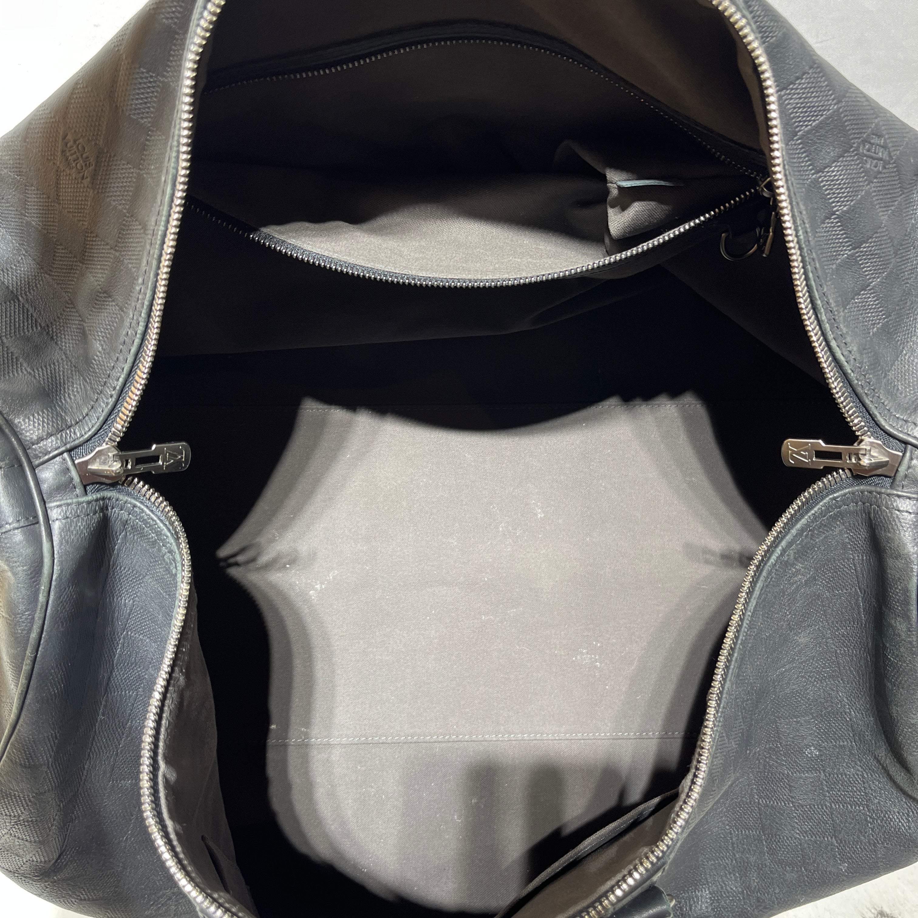 LOUIS VUITTON/Luggage/Leather/BLK/Damier Leather Infini 45 view 3