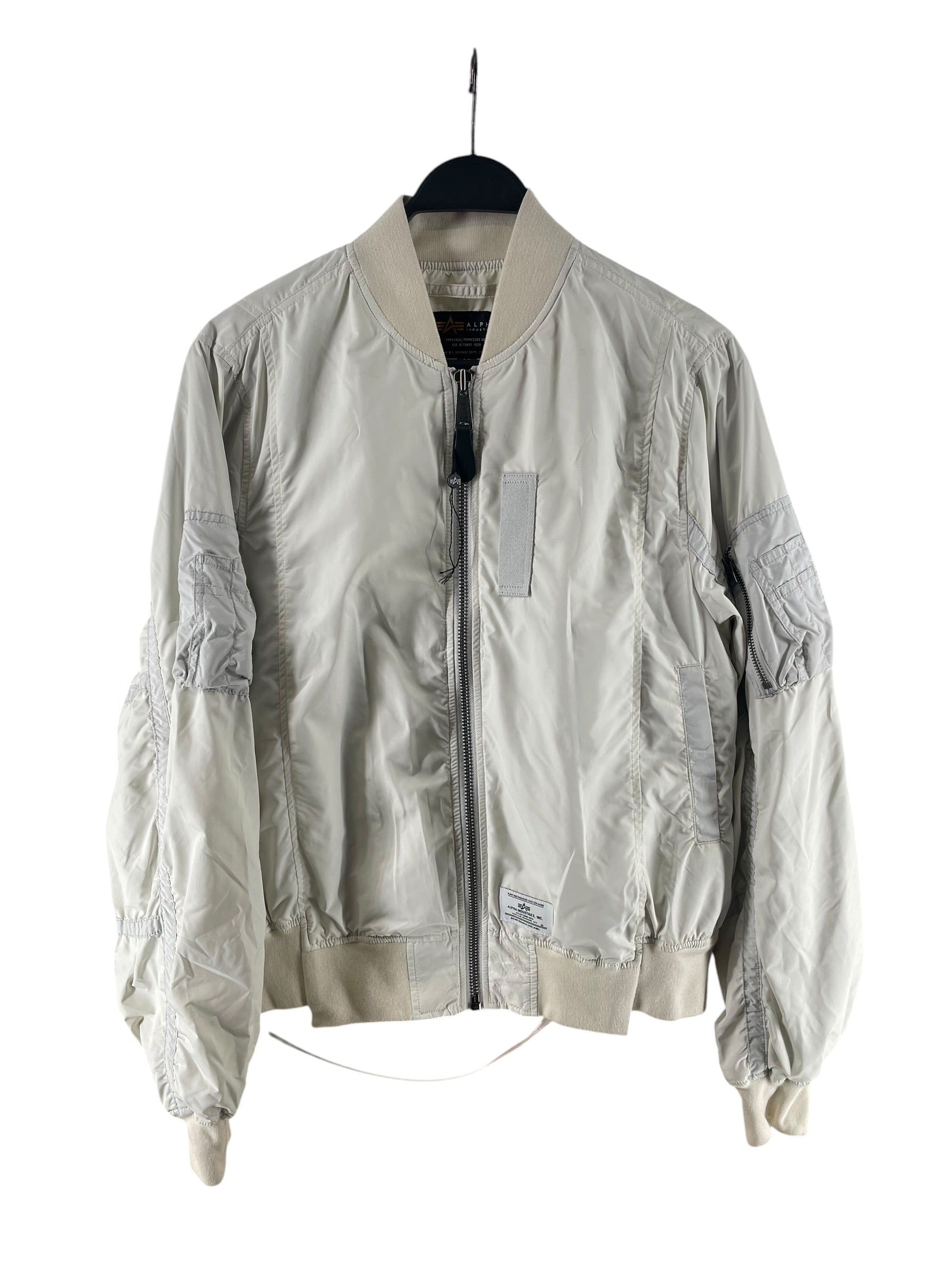 ALPHA INDUSTRIES/Flight Jkt/S/Nylon/WHT/RN 35569 view 1