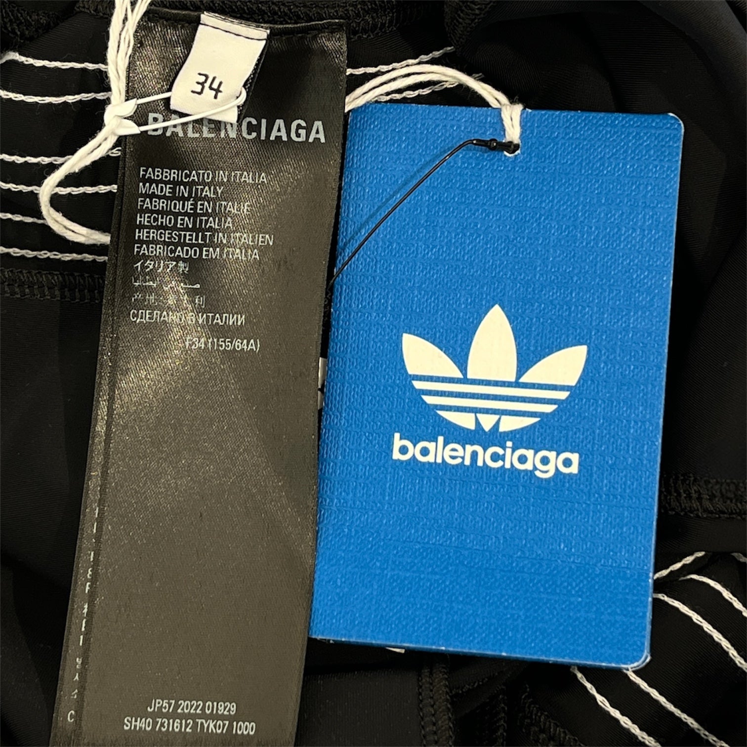 BALENCIAGA/adidas/Bottoms/34/Nylon/BLK/leggings/track leggings view 4