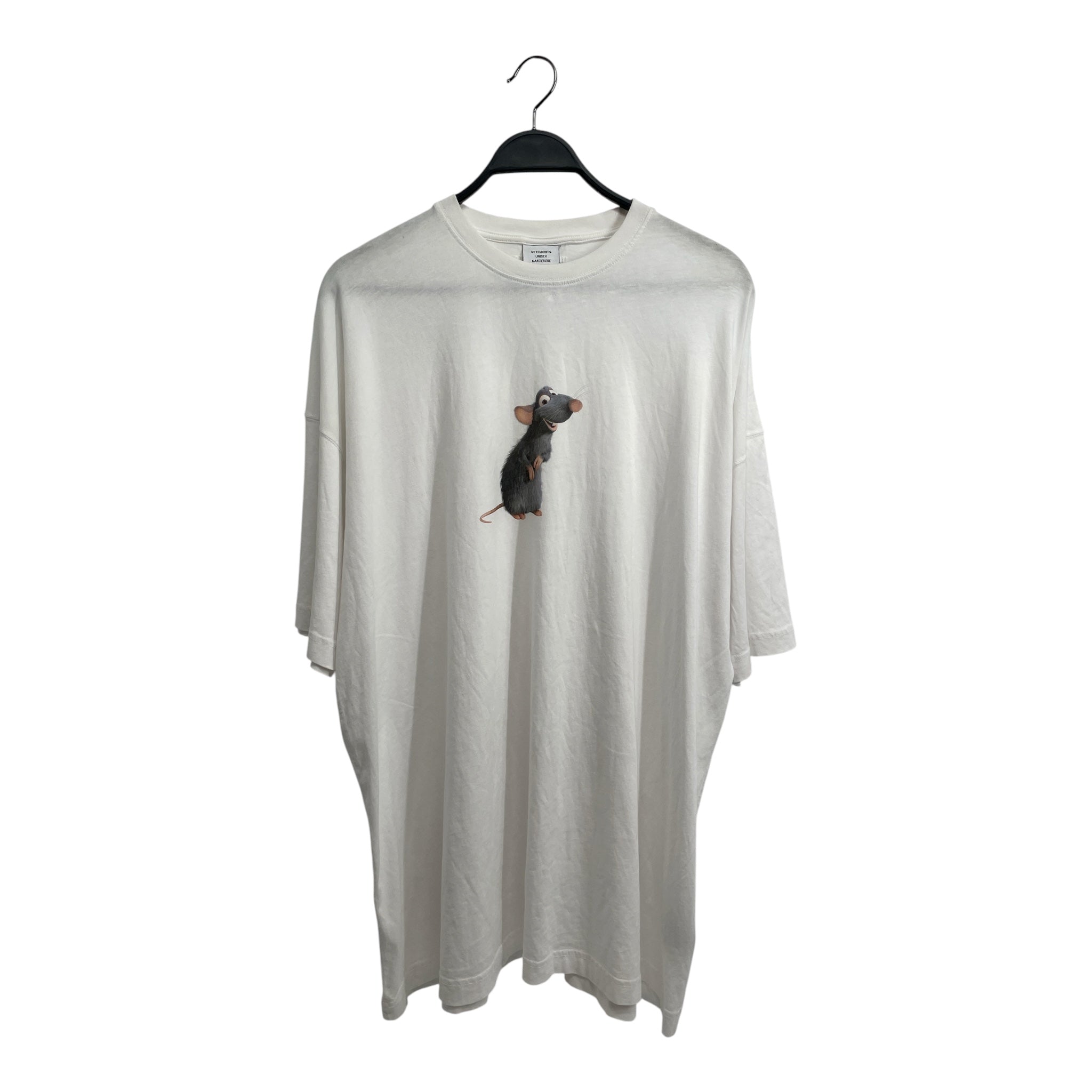 VETEMENTS/T-Shirt/Cotton/WHT/Graphic/RATATOUILLE TEE view 1