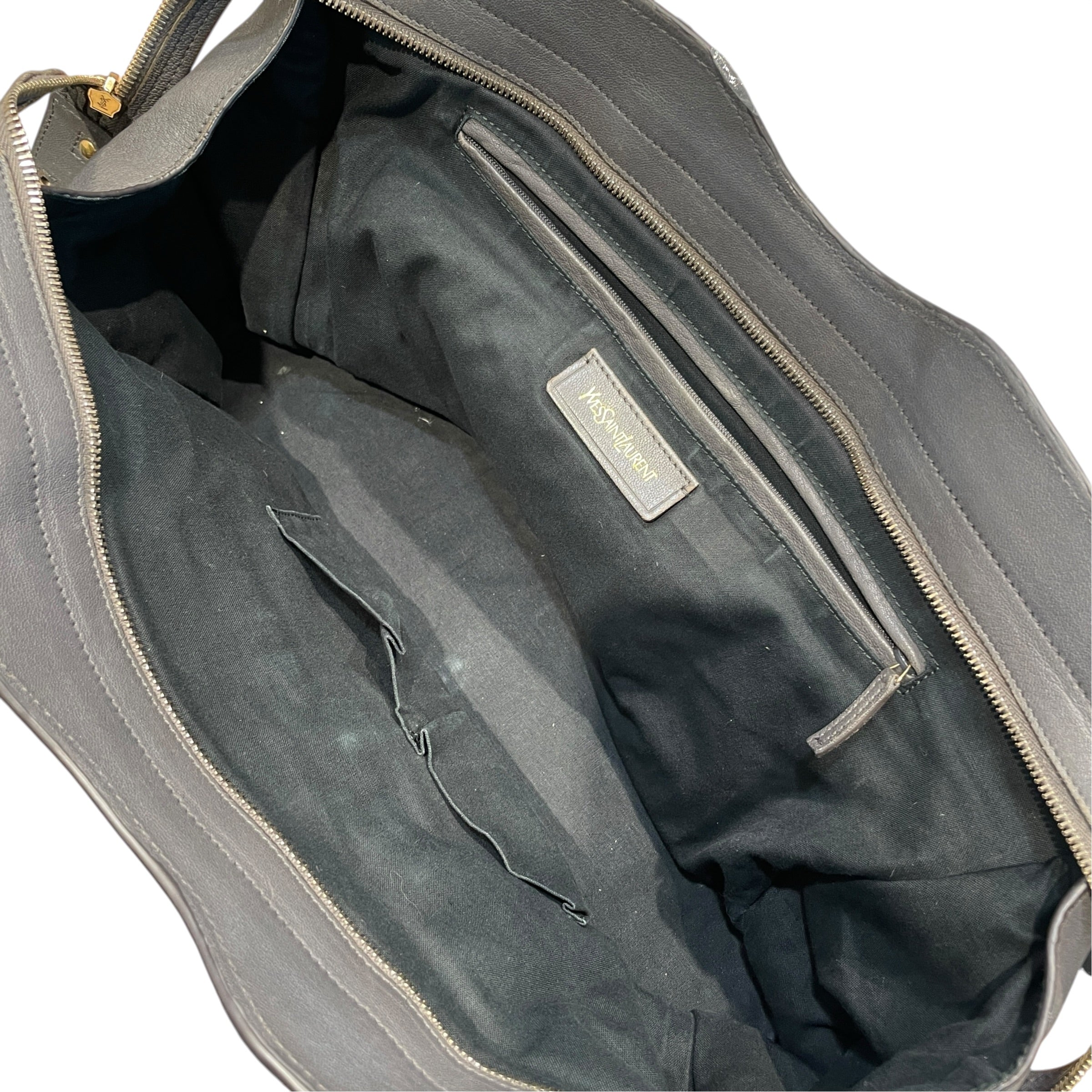 YVES SAINT LAURENT/Hand Bag/Leather/GRY/Cabas Chyc Tote Leather Bag view 6
