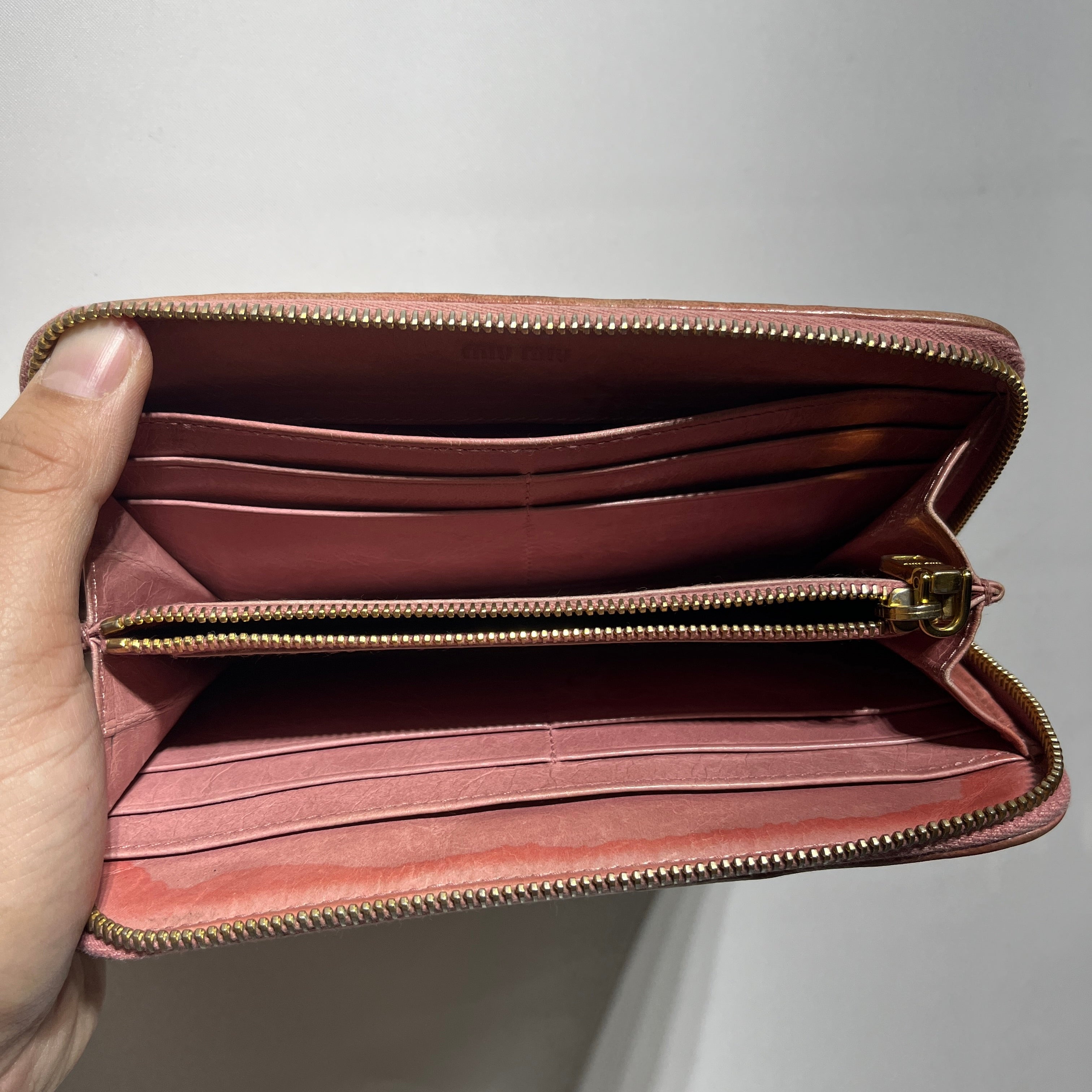 MIU MIU/Long Wallet/Leather/PNK/MATELASSE NAPPA LEATHER WALLET view 6
