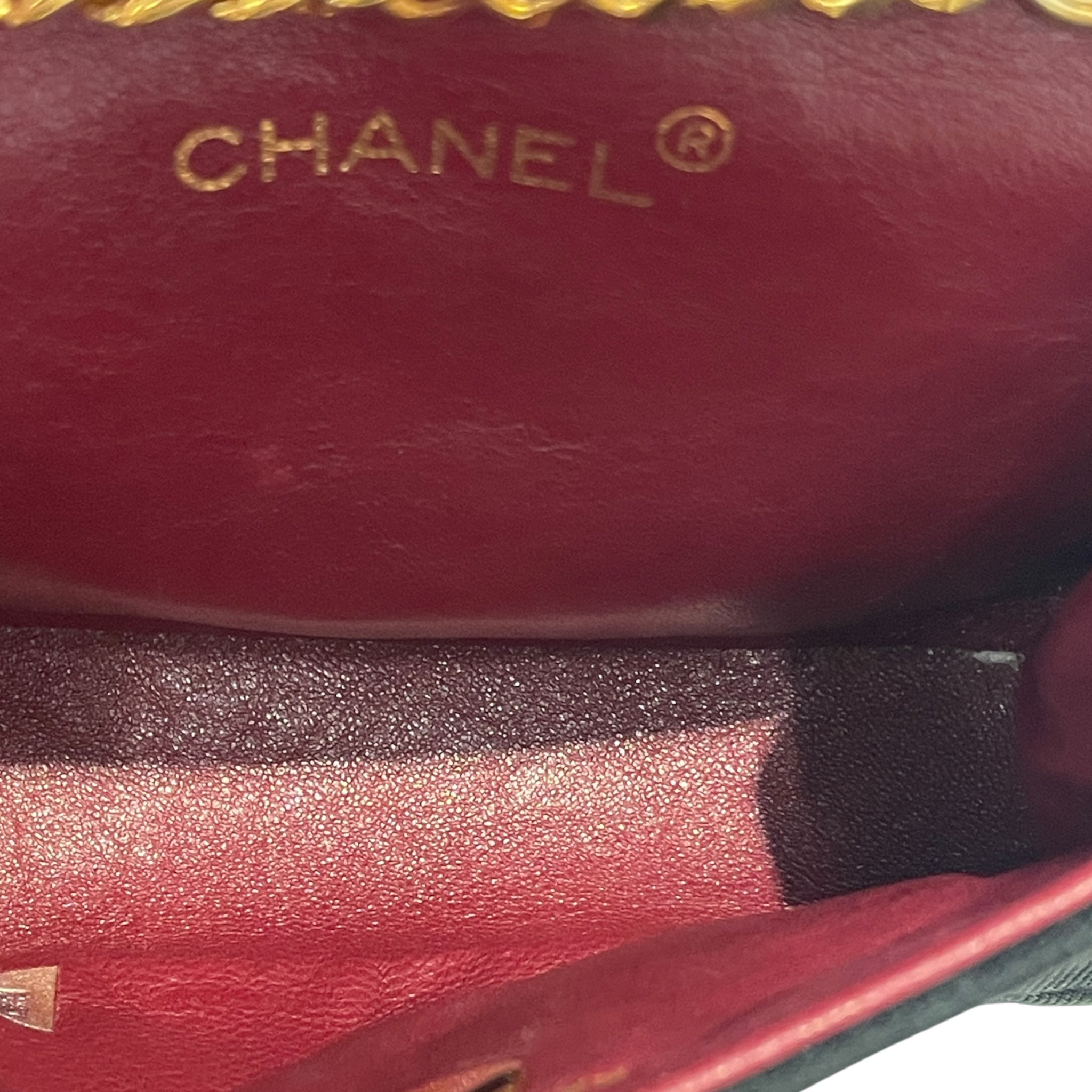 CHANEL/Cross Body Bag/Cotton/BLK/MINI SINGLE FLAP JERSEY view 5