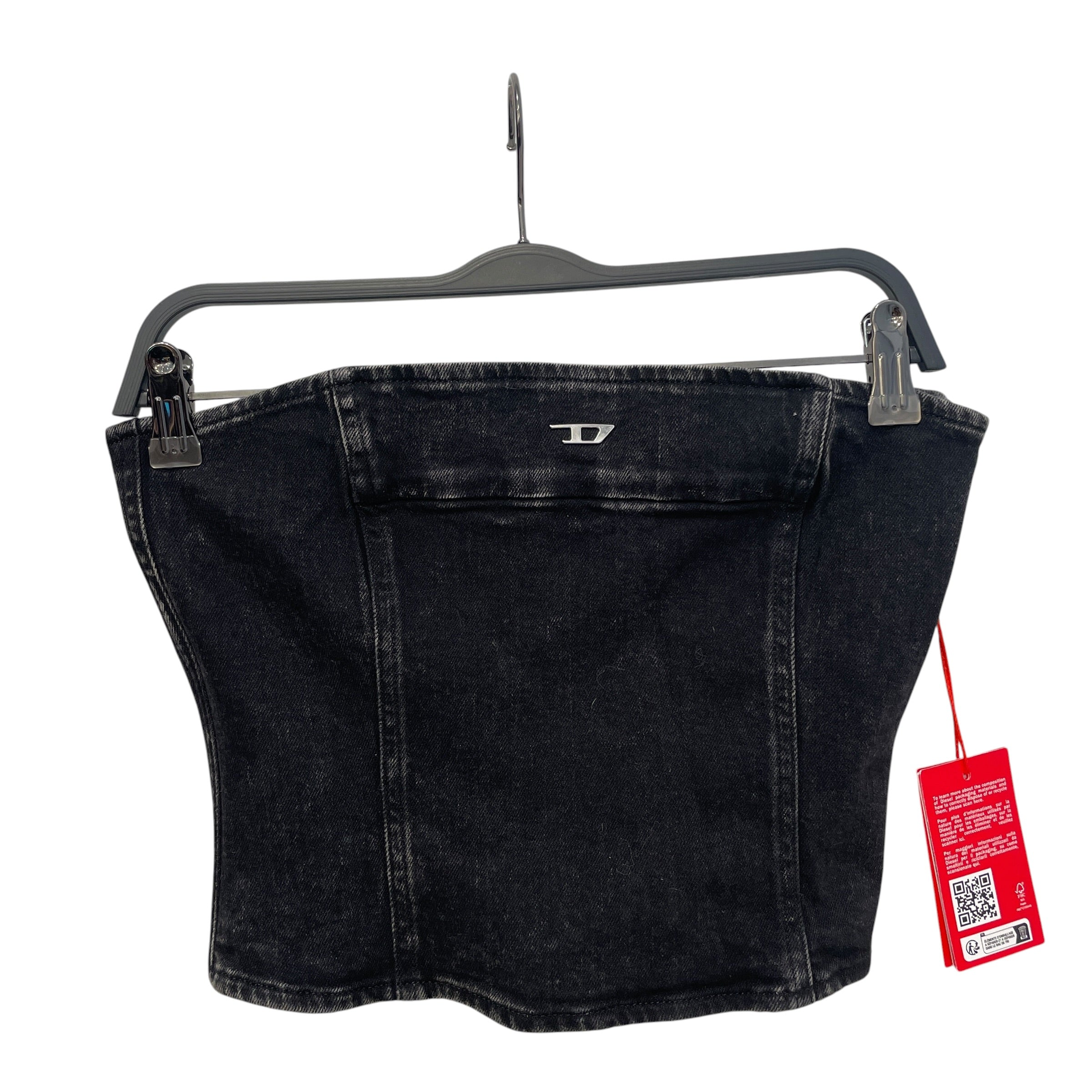 DIESEL/Cut & Sew/M/Cotton/BLK/De-Ville Denim Tube Top view 1
