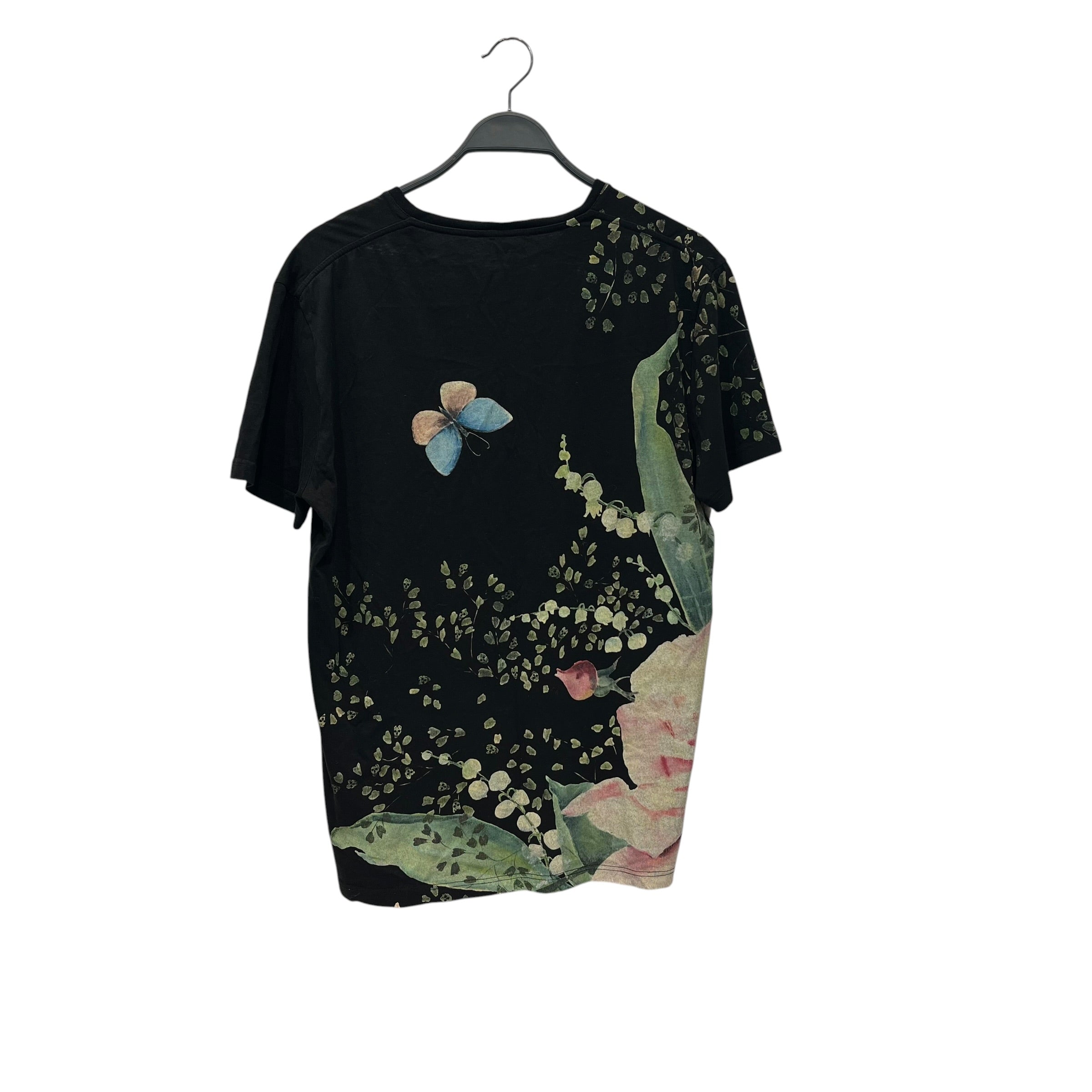 Alexander McQueen/T-Shirt/L/Cotton/BLK/Floral skull view 2
