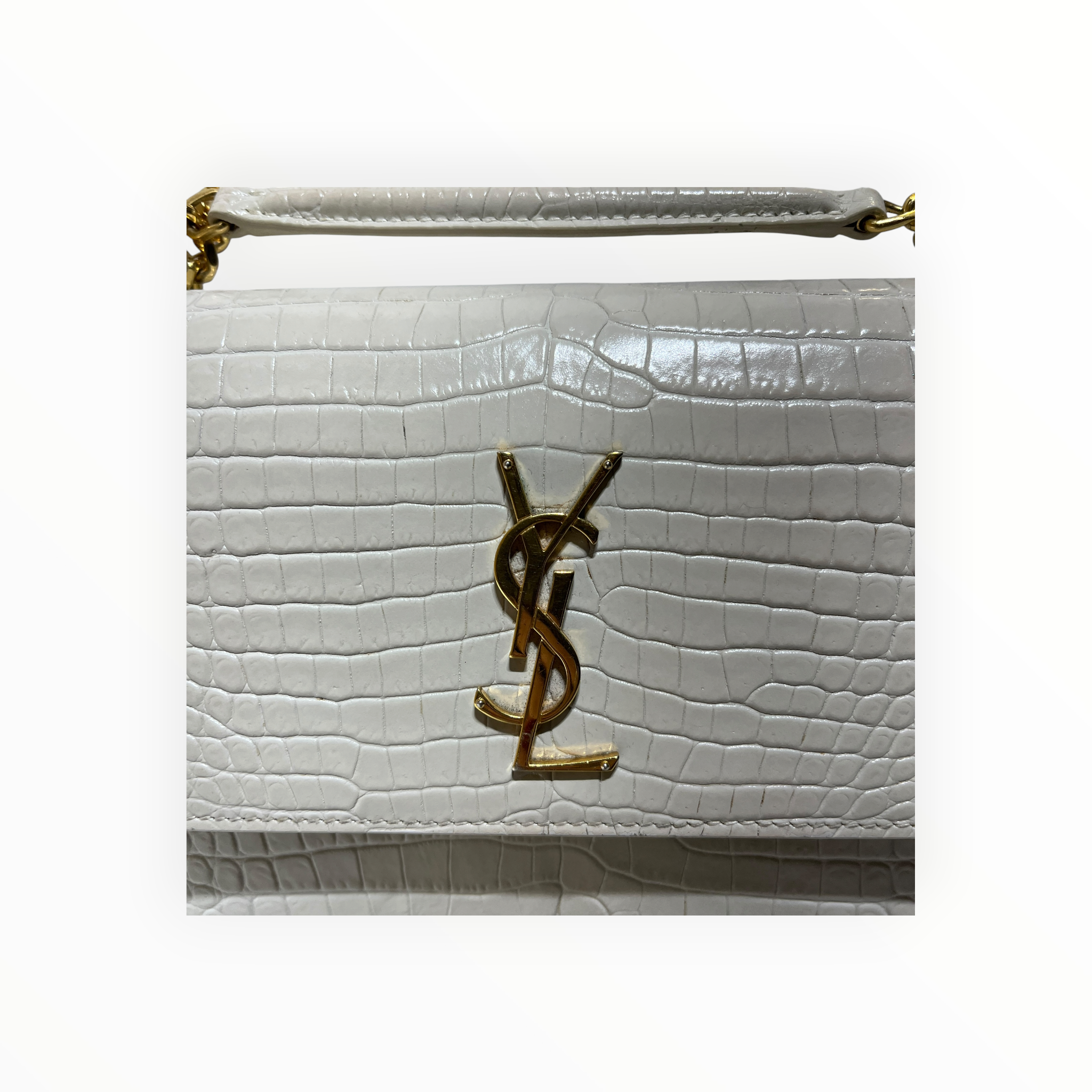 YVES SAINT LAURENT/Cross Body Bag/Leather/BEG/croc sunset small view 3