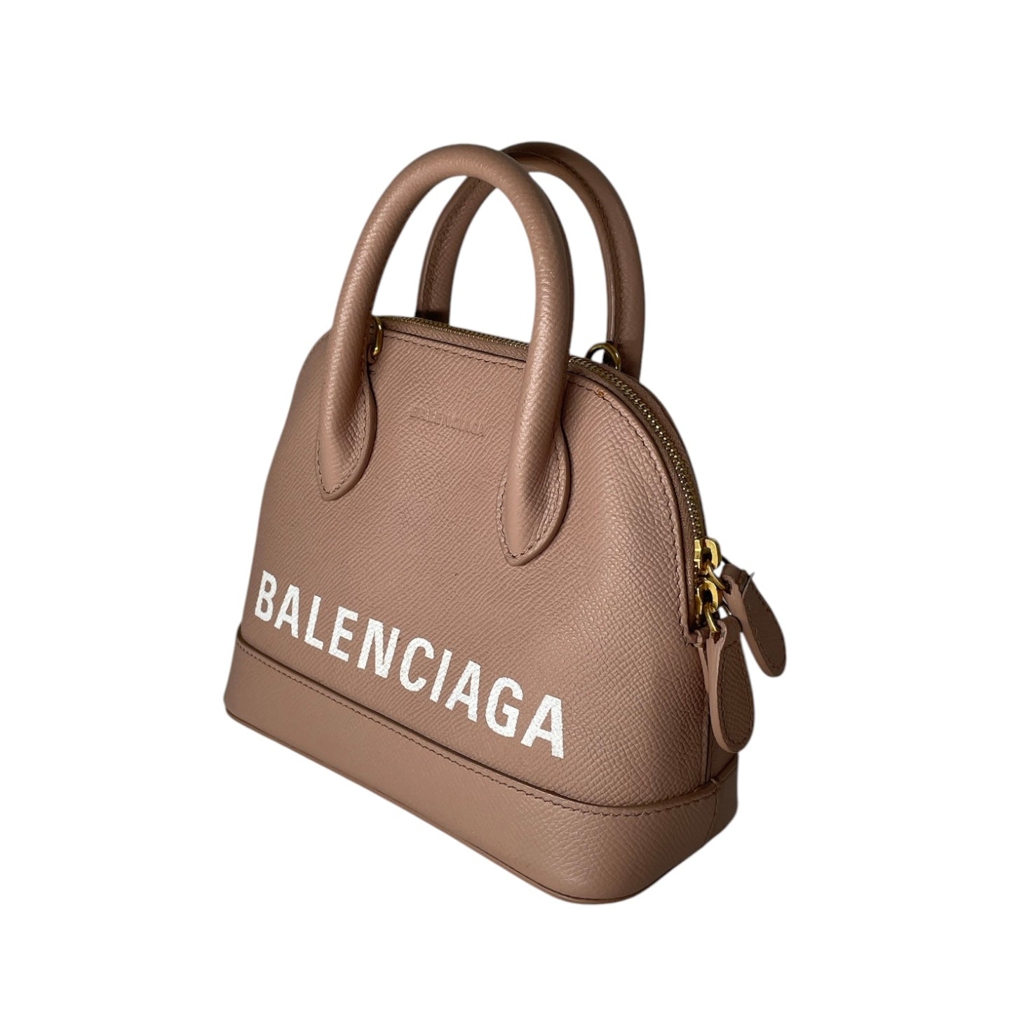 BALENCIAGA/Bag/Leather/PNK/BEIGE-PNK/WHT LOGO/DOME SHAPE view 1