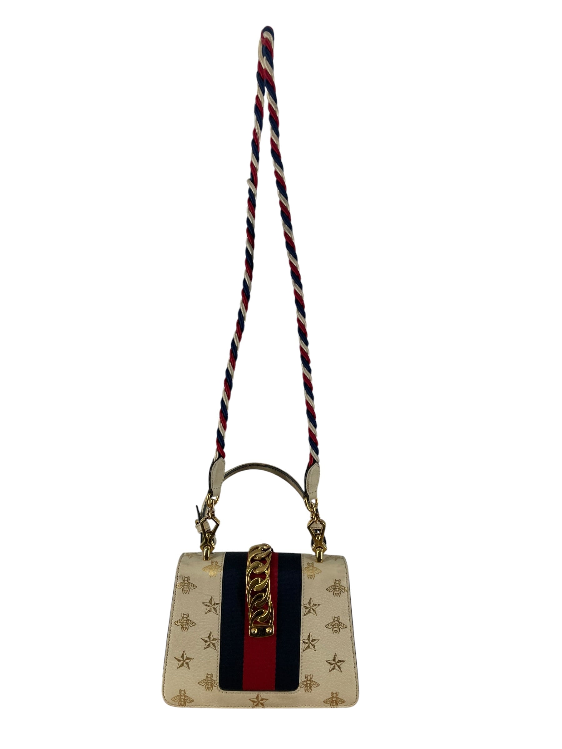 GUCCI/Cross Body Bag/All Over Print/Leather/CRM/SYLVIE BEE STAR PRINT 470270 4 view 4