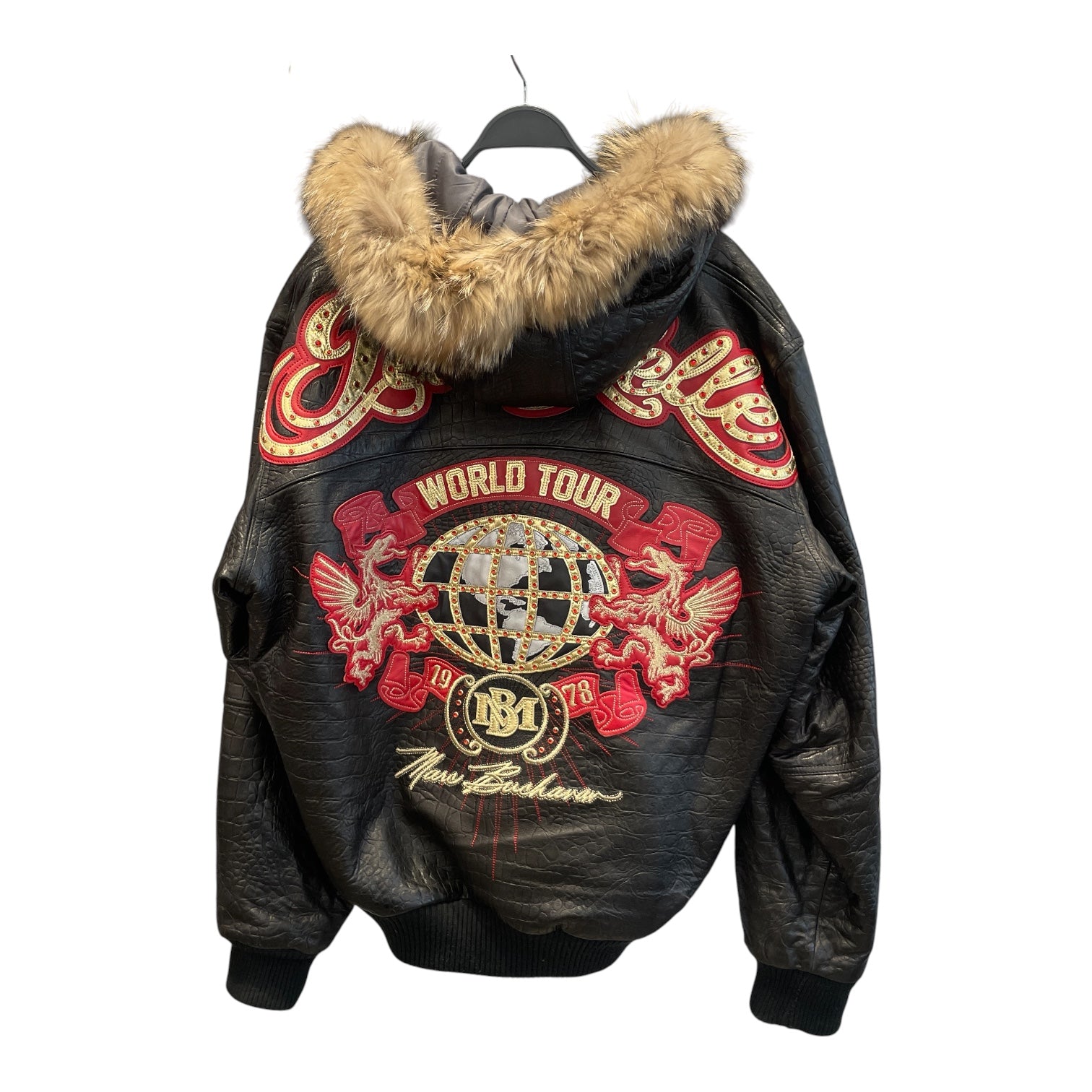 Pelle Pelle/Leather Jkt/XXL/Leather/BLK/Animal Pattern/WORLD TOUR HOODED view 2