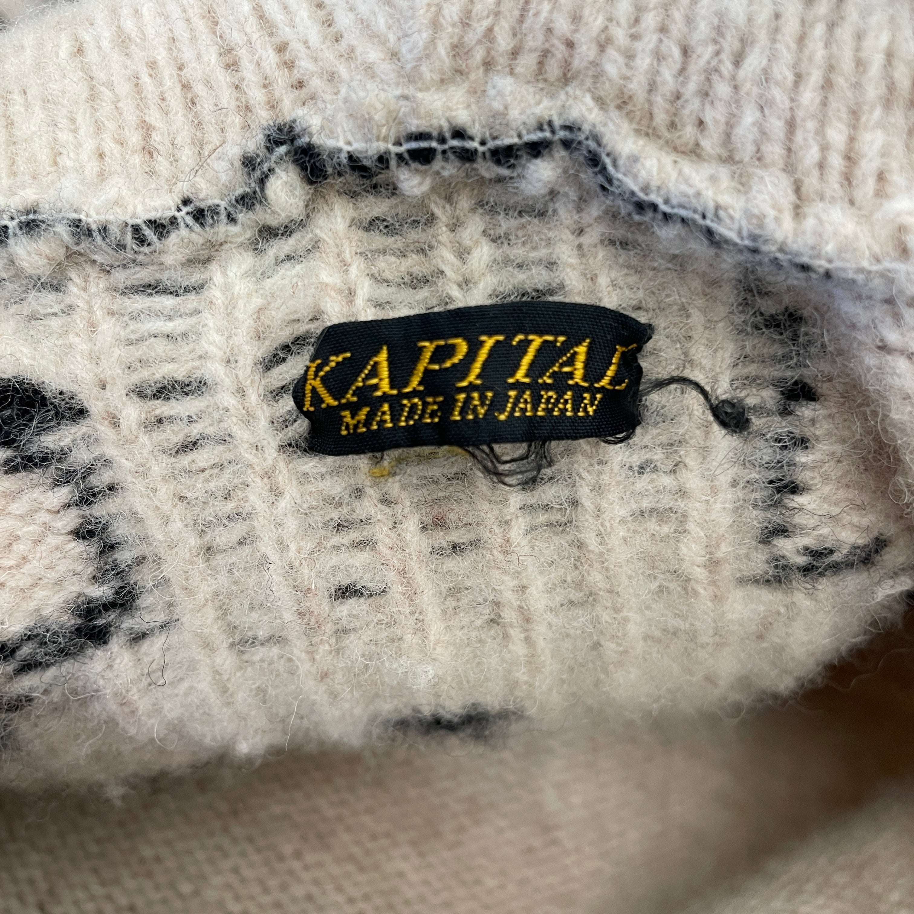 KAPITAL/Hoodie/3/Wool/CRM/SKELETON AS IS view 3