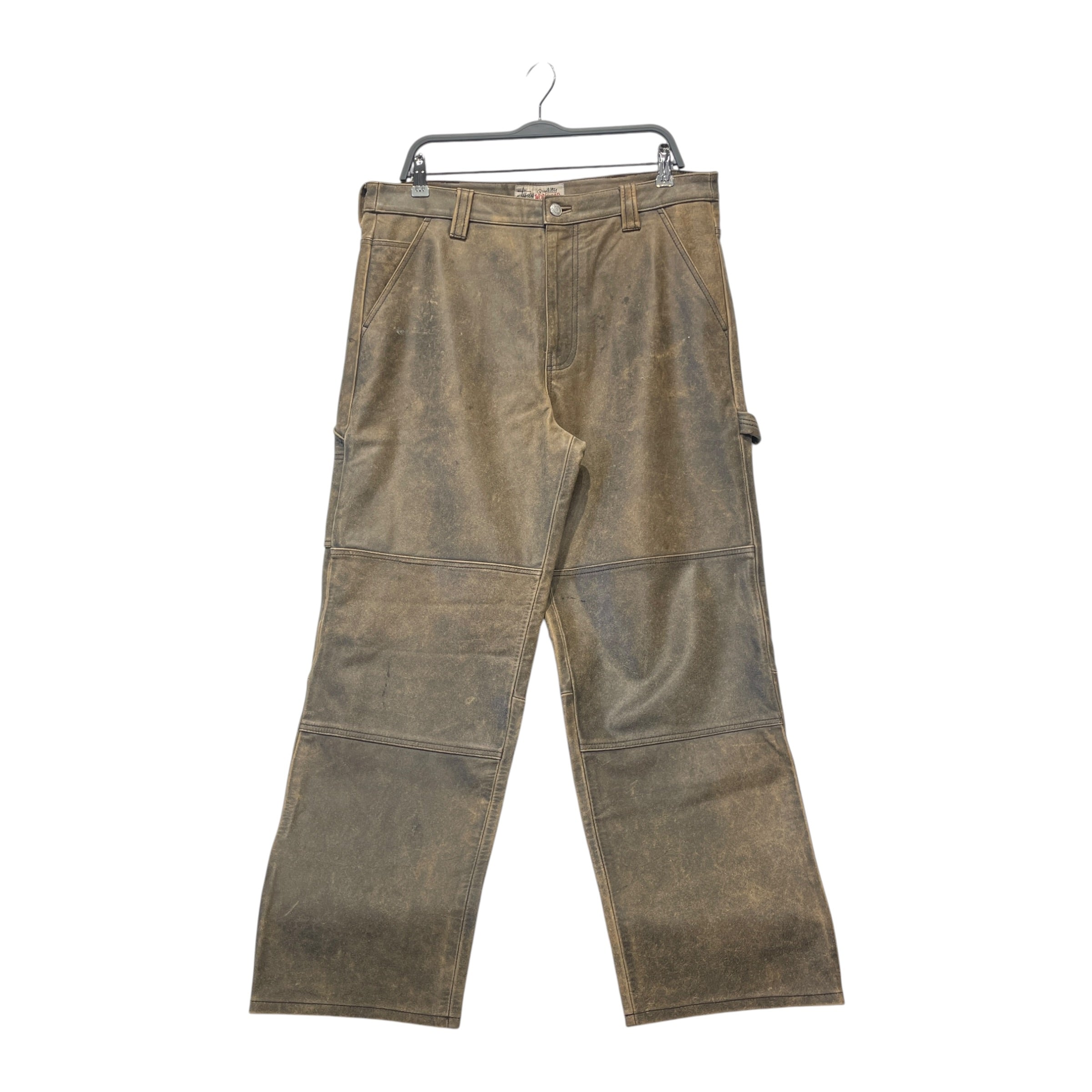 STUSSY/Carpenter Pants/32/Leather/BRW/LEATHRT DOUBLE KNEE view 1