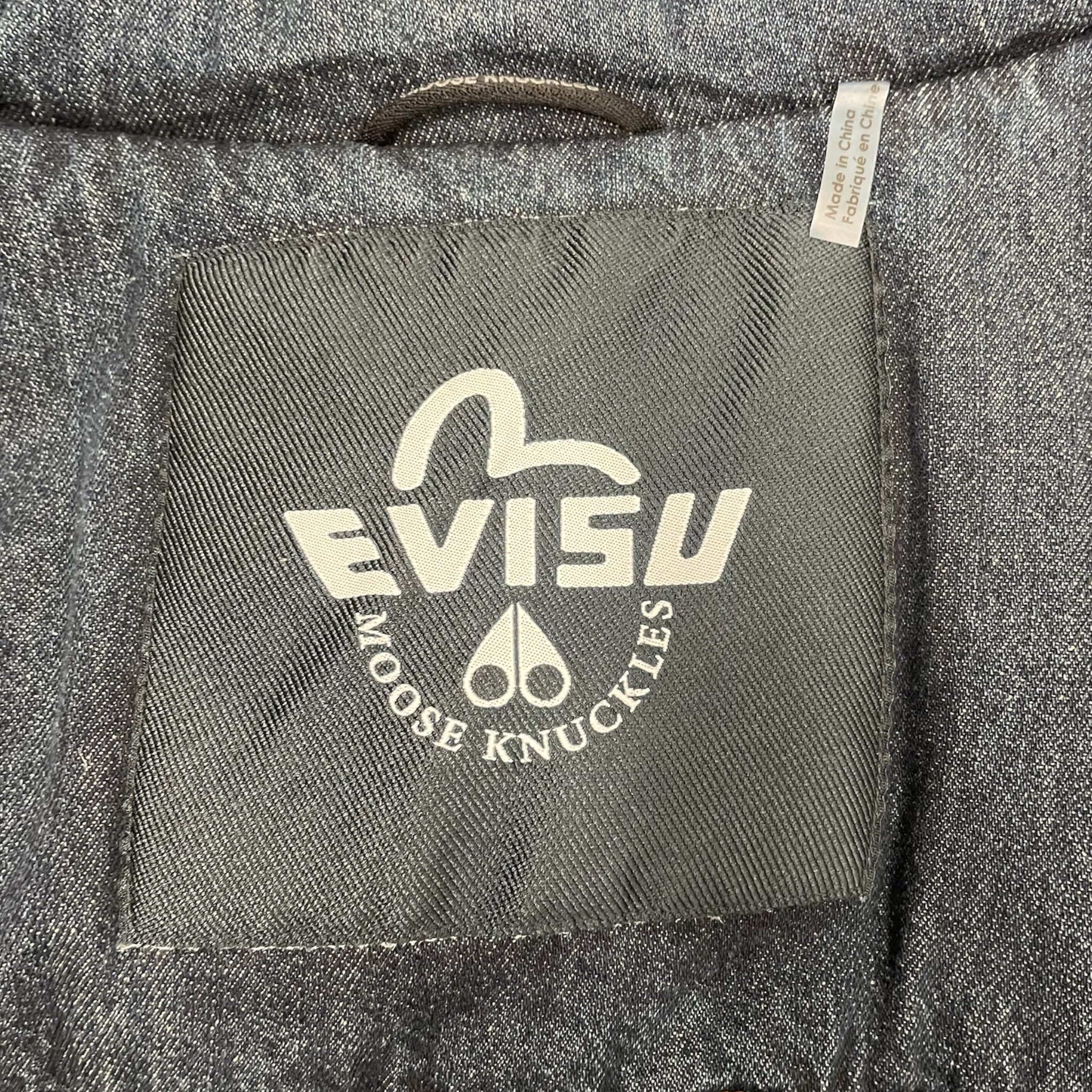MOOSE KNUCKLES/EVISU/Puffer Jkt/XL/Cotton/NVY/LOGO EMBROIDERY BACK view 3