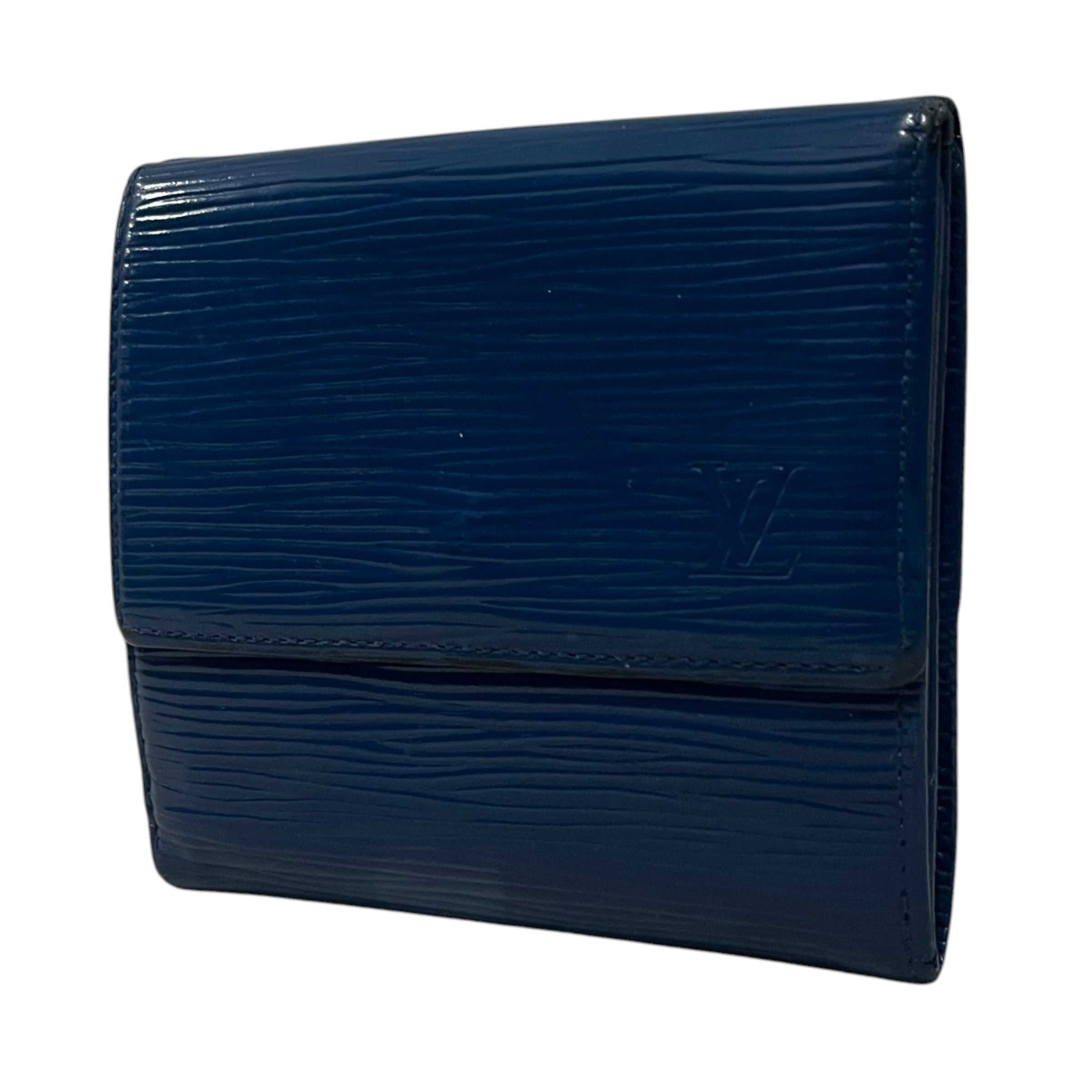 LOUIS VUITTON/Trifold Wallet/Leather/BLU/trifiold epi view 2