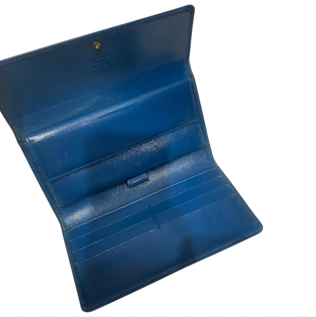 LOUIS VUITTON/Long Wallet/Leather/BLU/L's/elipse blu view 4