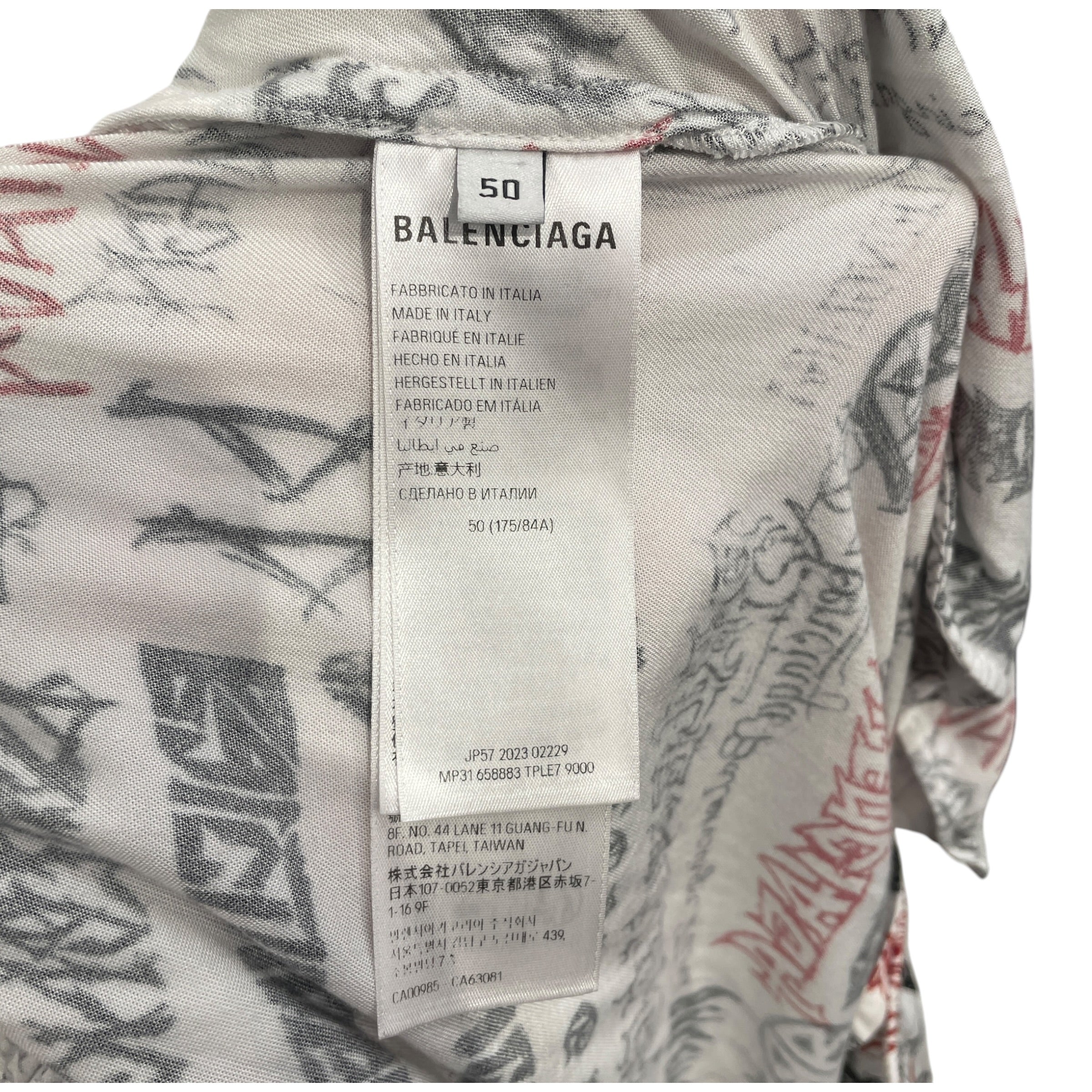 BALENCIAGA/Pants/50/Cotton/WHT/All Over Print/DIY PYJAMA METAL PRINT view 4