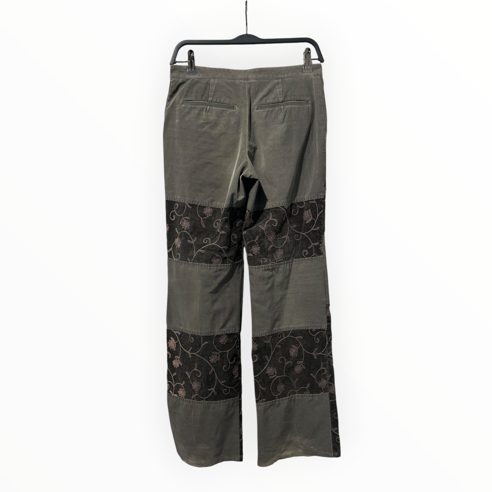 ISSEY MIYAKE/Bottoms/1/Floral Pattern/Cotton/GRY/Low-rise/HEART HAAT FLORAL PANTS view 2