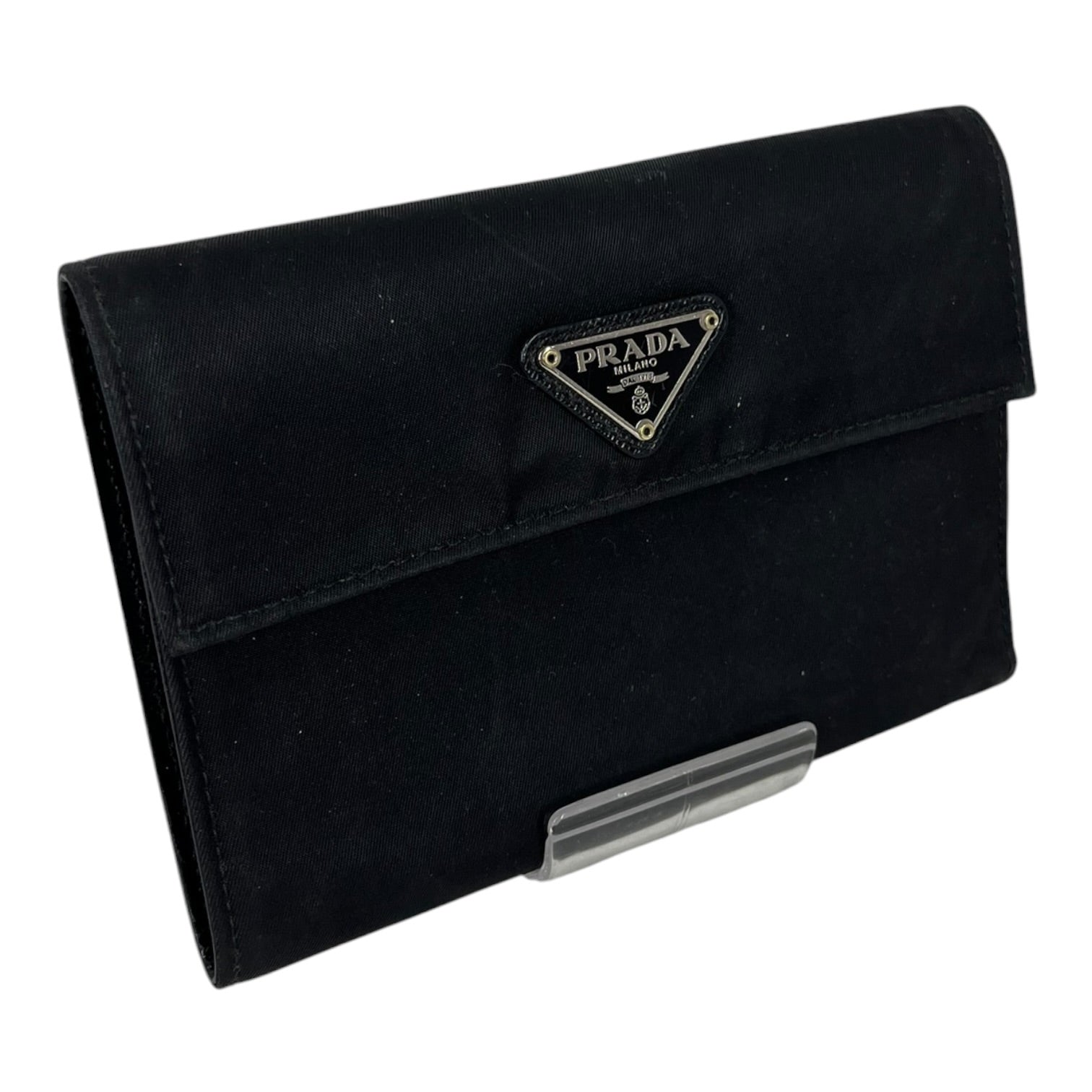 PRADA/Bifold Wallet/Nylon/BLK/M's/TRIANGLE HARDWARE view 1