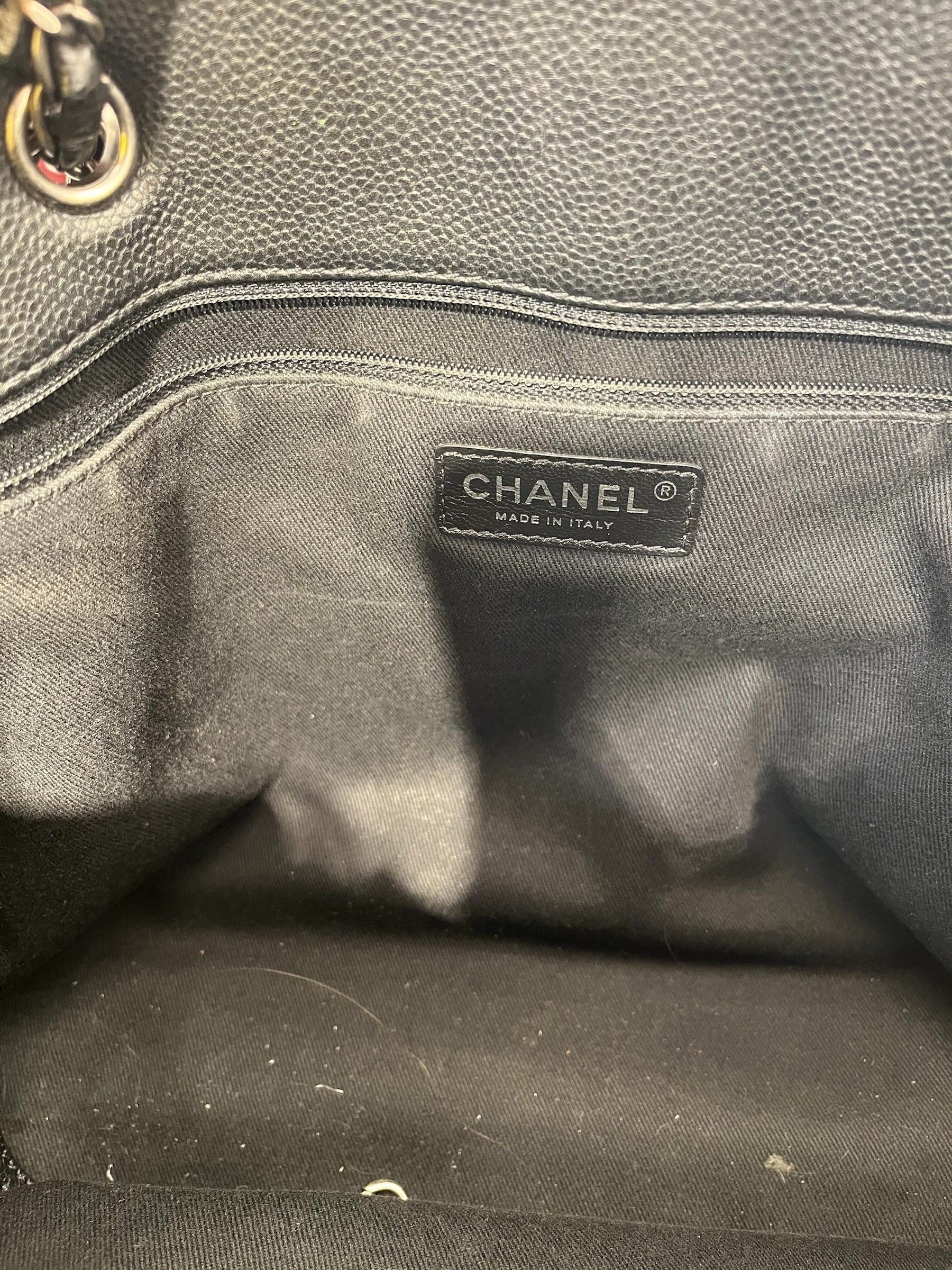 CHANEL/Hand Bag/Leather/BLK/Caviar Woven Chain view 7