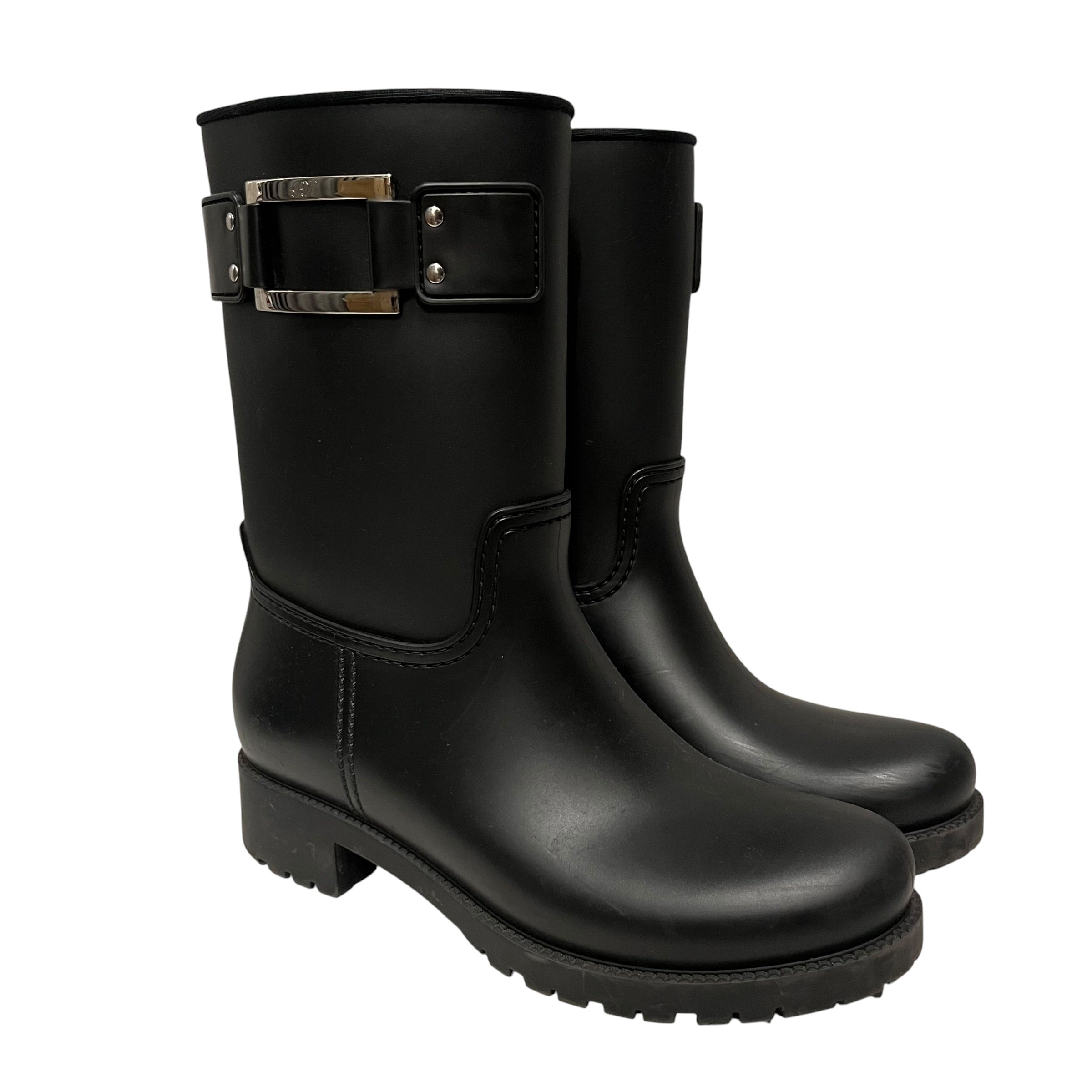 Roger Vivier/Rain Boots/EU 38/BLK/buckle view 1