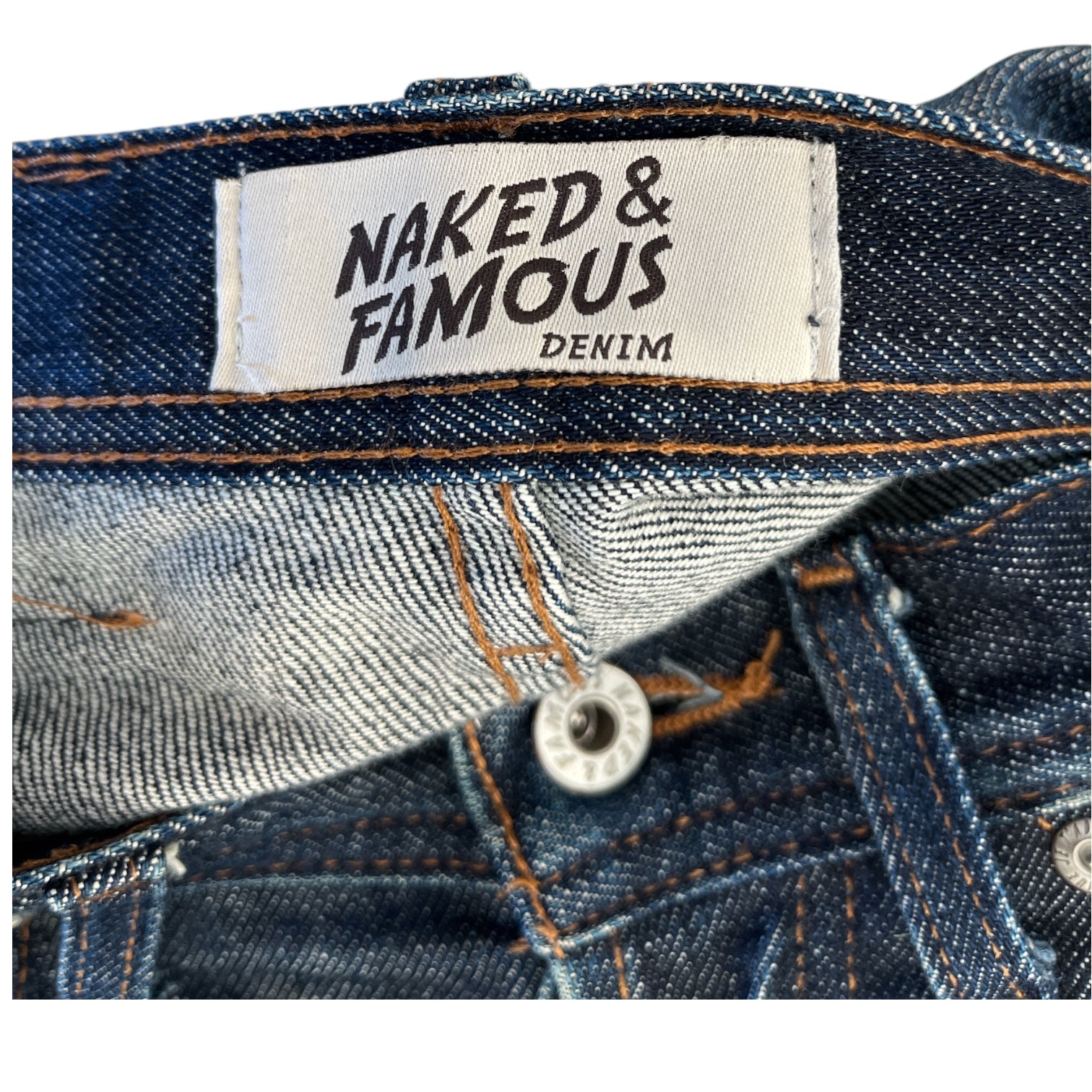 NAKED & FAMOUS DENIM/Straight Pants/29/Denim/NVY/distressed knee view 4