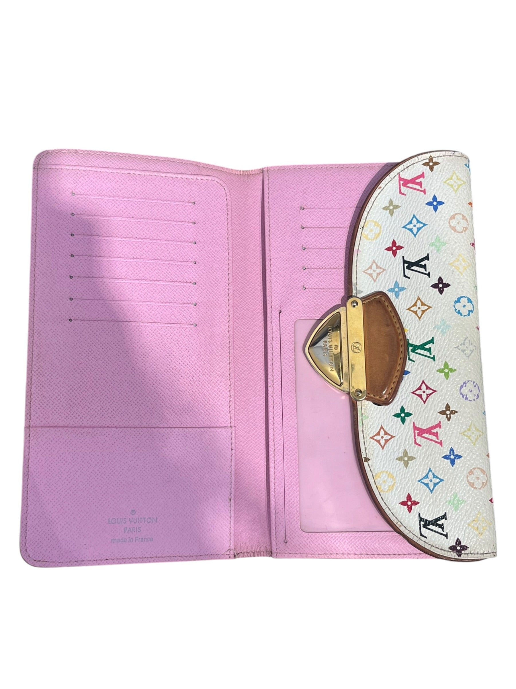 LOUIS VUITTON/Trifold Wallet/Monogram/Leather/WHT/L's/MULTICOLOR GLD LOCK view 3