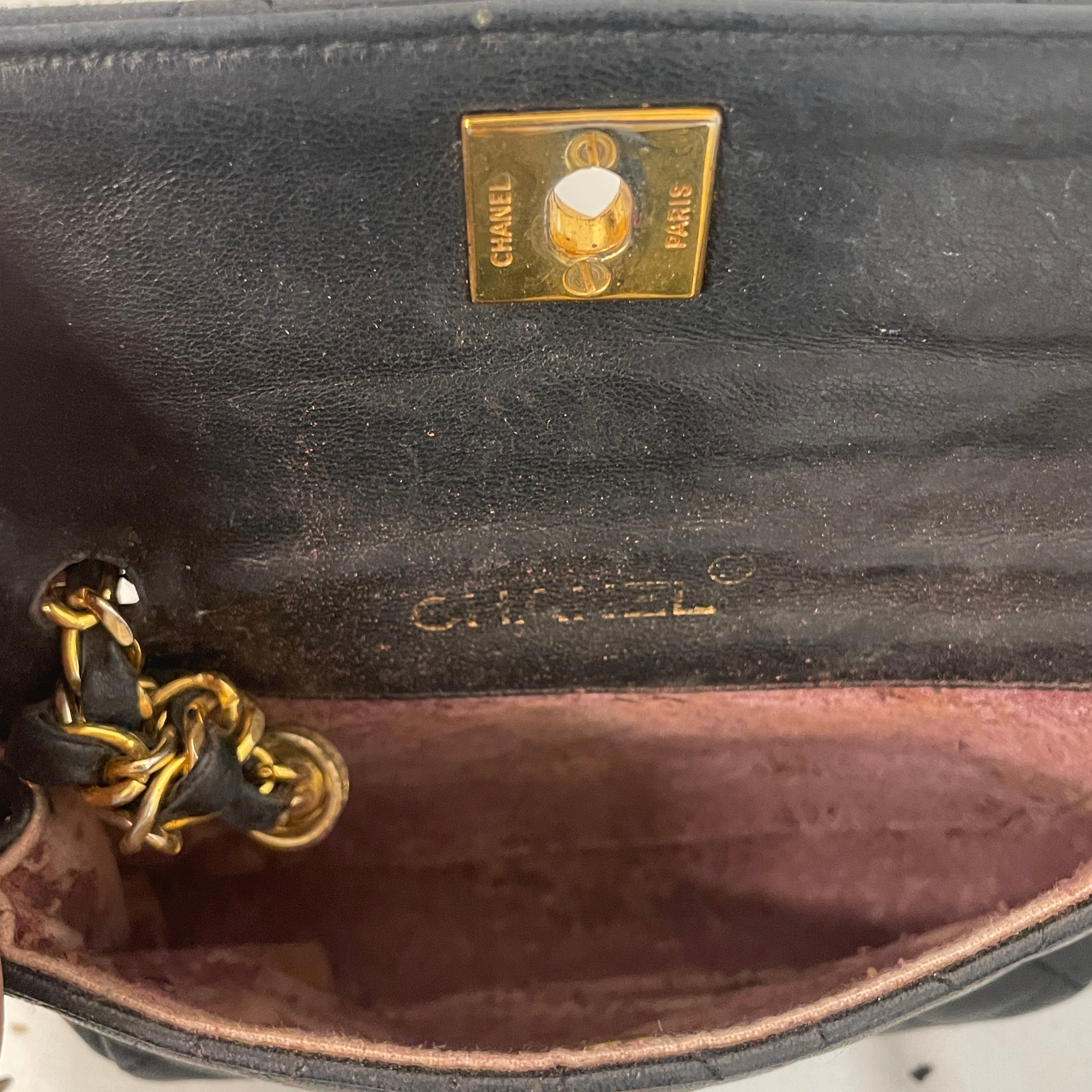 CHANEL/Cross Body Bag/Leather/BLK/Double Bag/5 Charm view 5