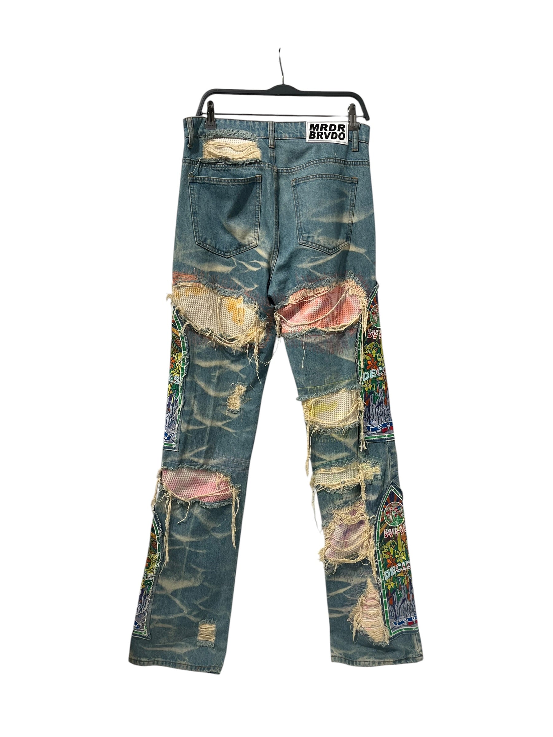 WHO DECIDES WAR/Pants/30/Cotton/IDG/All Over Print/DOUBLE STAIN GLASS FUSION RGB view 4