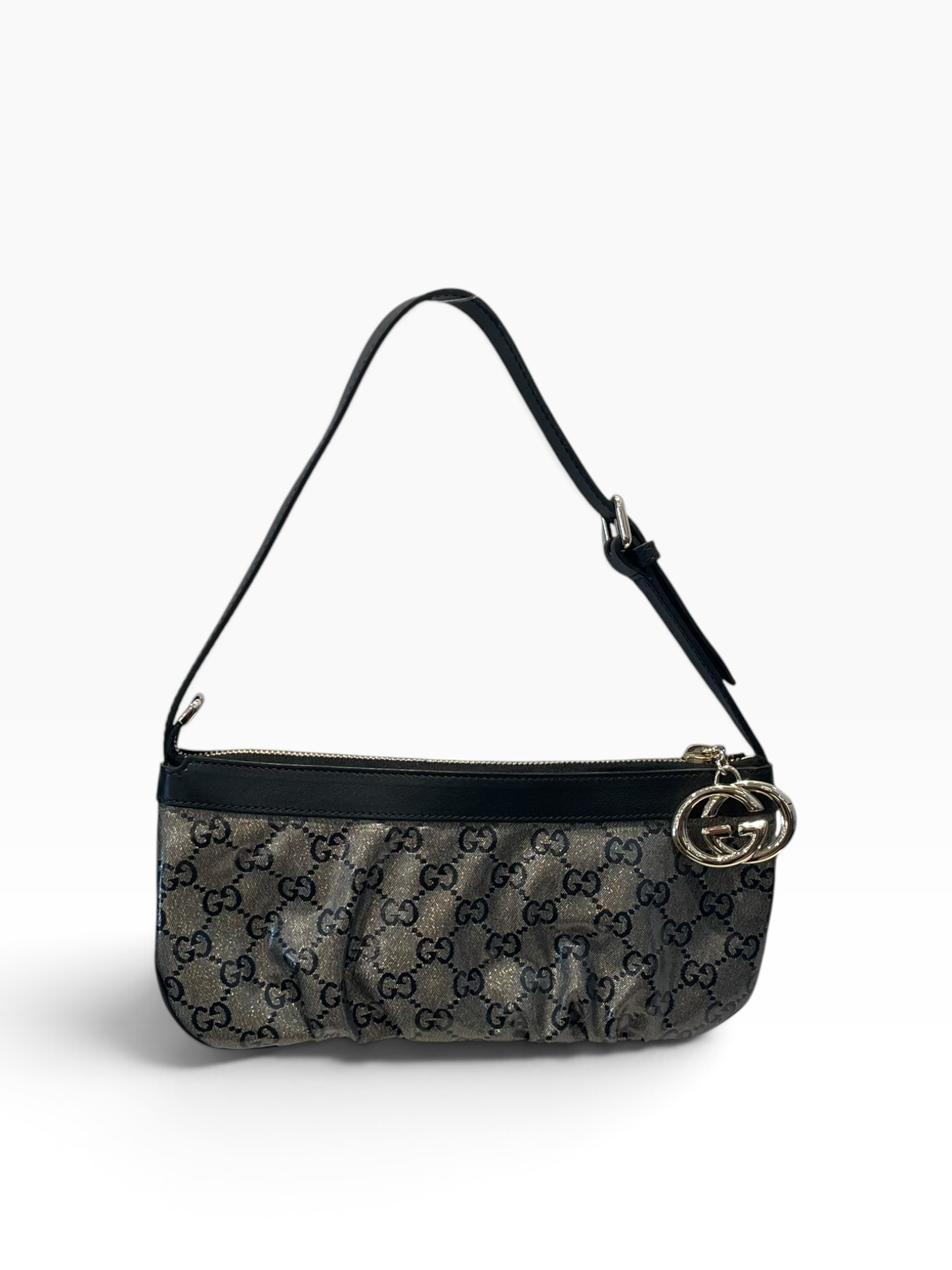 GUCCI/Hand Bag/GRY/GG Crystal-Coated Pochette view 1