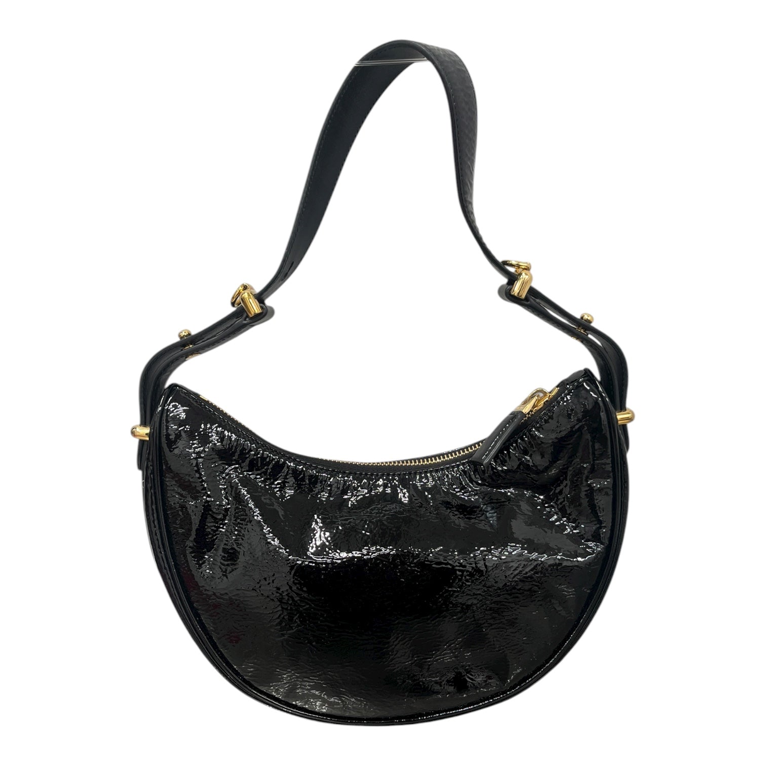 PRADA/Hand Bag/Leather/BLK/Arque Patent Leather view 2