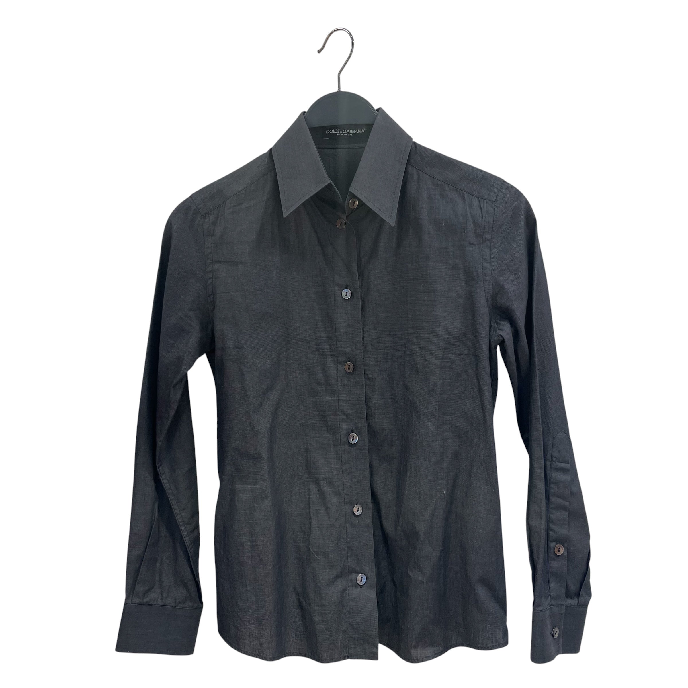 DOLCE&GABBANA/Polo, Rugby/L/Cotton/GRY/SLIM FIT/SLV BUTTONS view 1