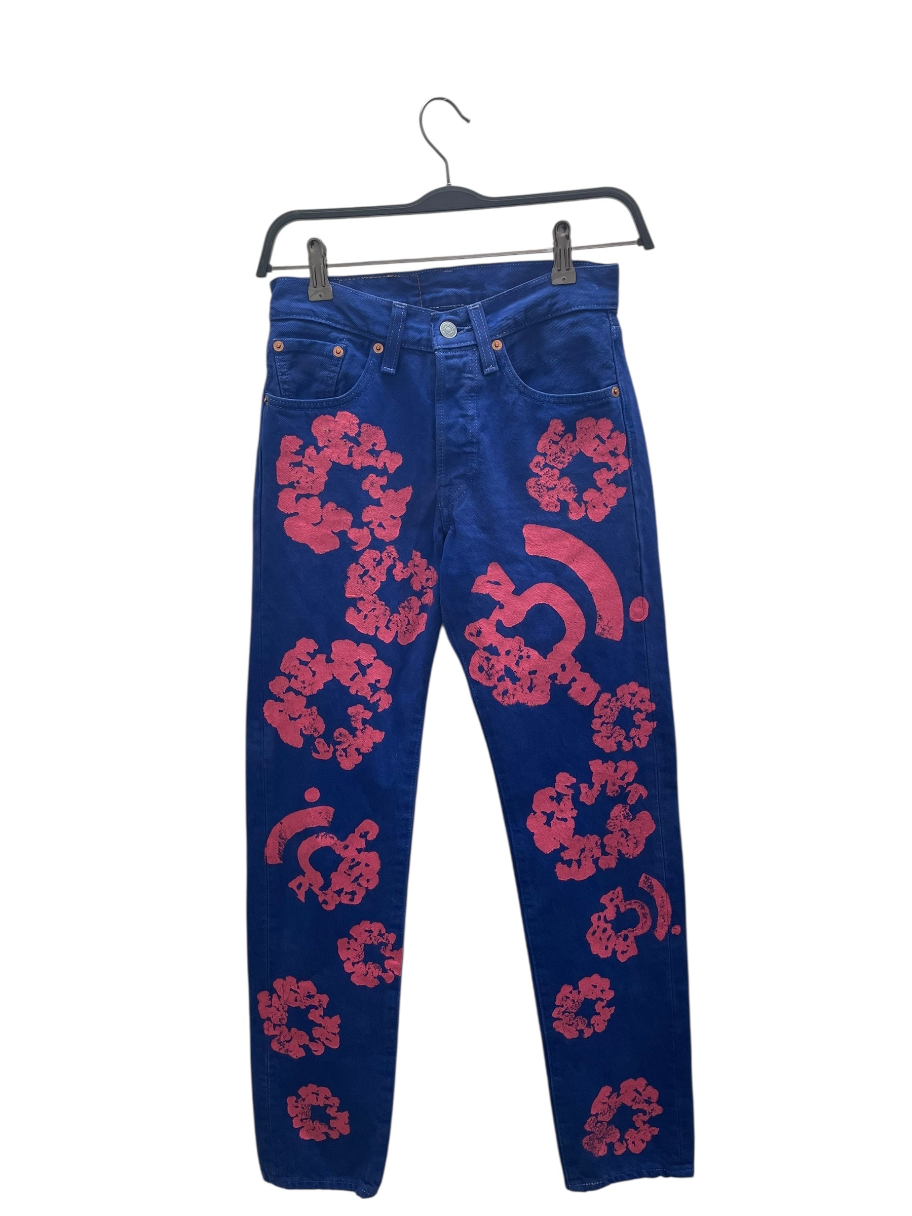 DENIM TEARS/BSTROY/Levi's/Bottoms/25/Monogram/Cotton/BLU/Button Fly/BLU/PNK COTTON WREATH JEANS view 1