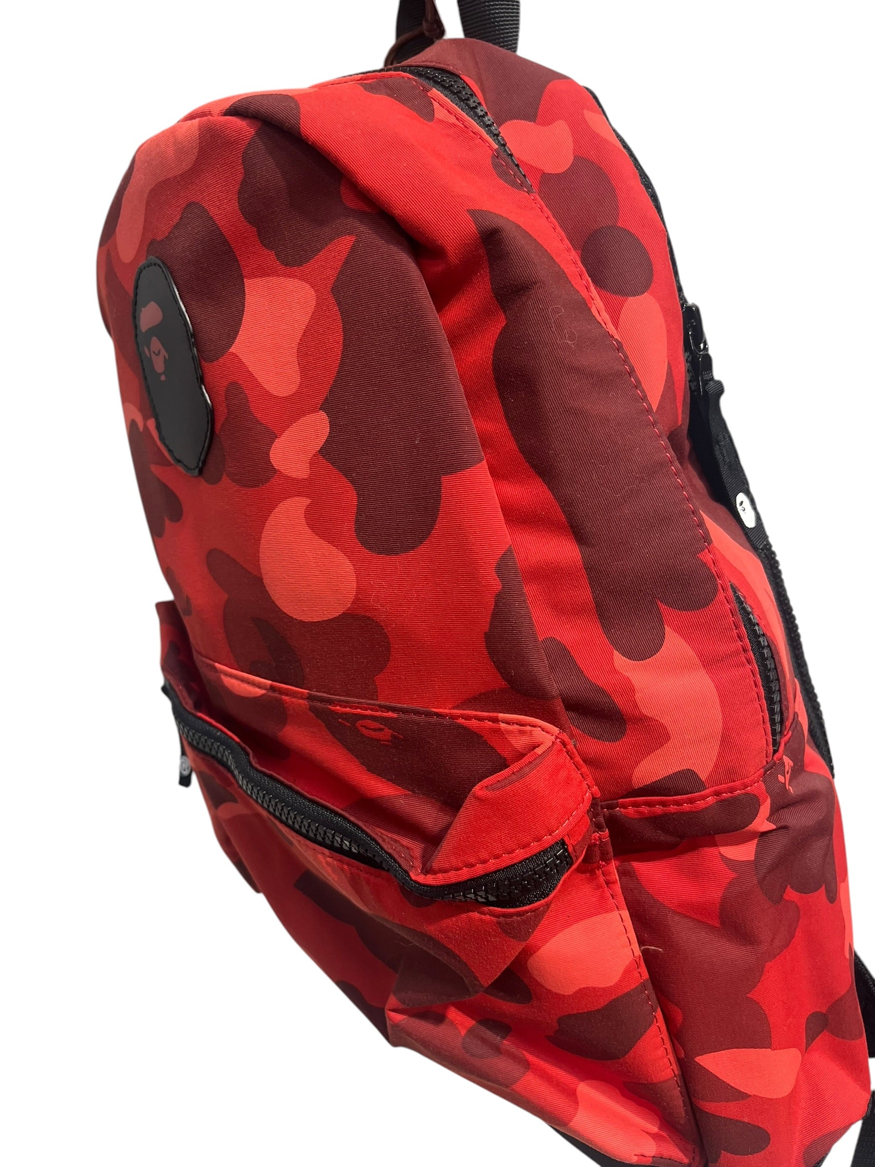 A BATHING APE/Backpack/Camouflage/Polyester/RED/RED CAMOUFLAGE BACKPACK view 2