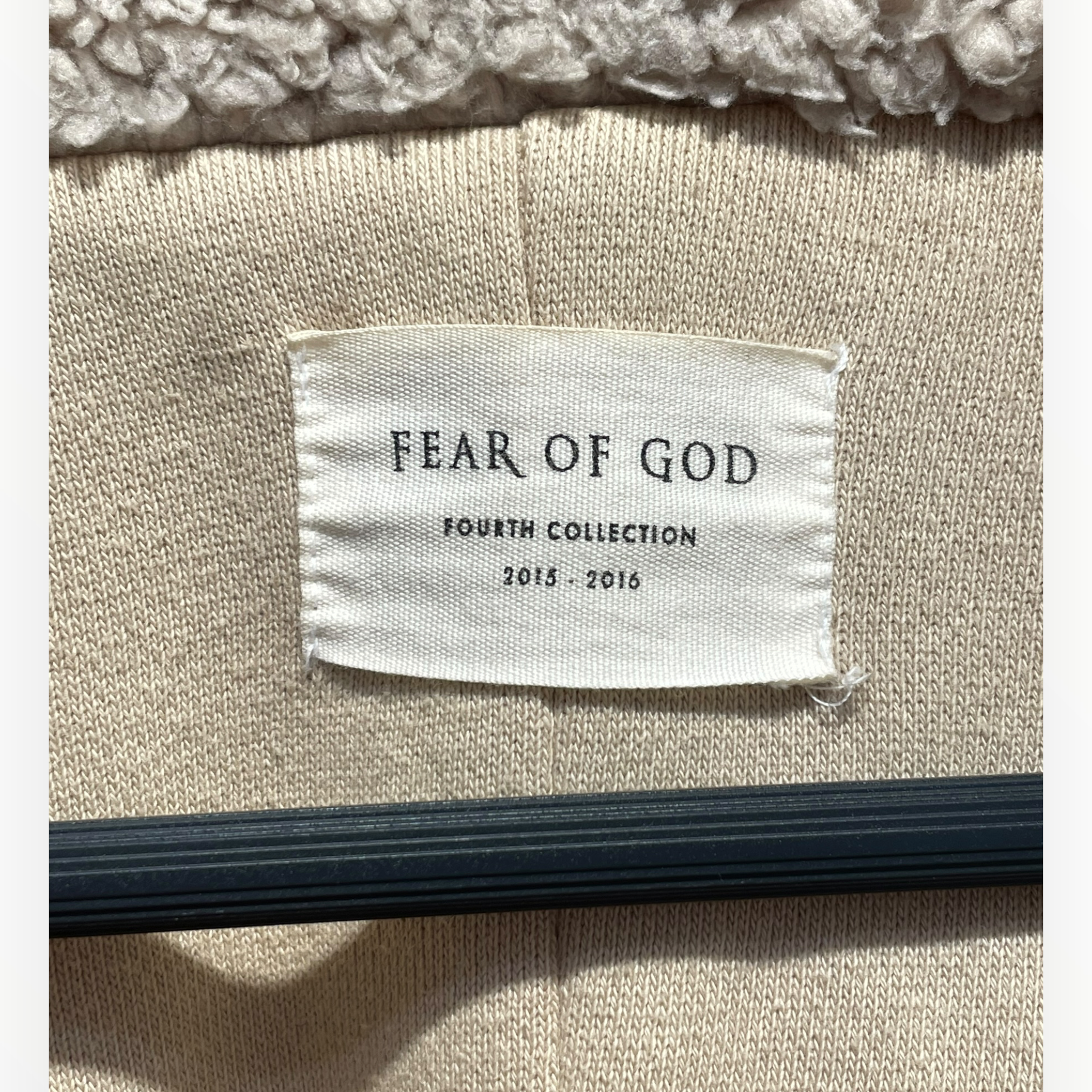 FEAR OF GOD/Jacket/M/Polyester/BEG/FOURTH COLLECTION TEDDY view 3