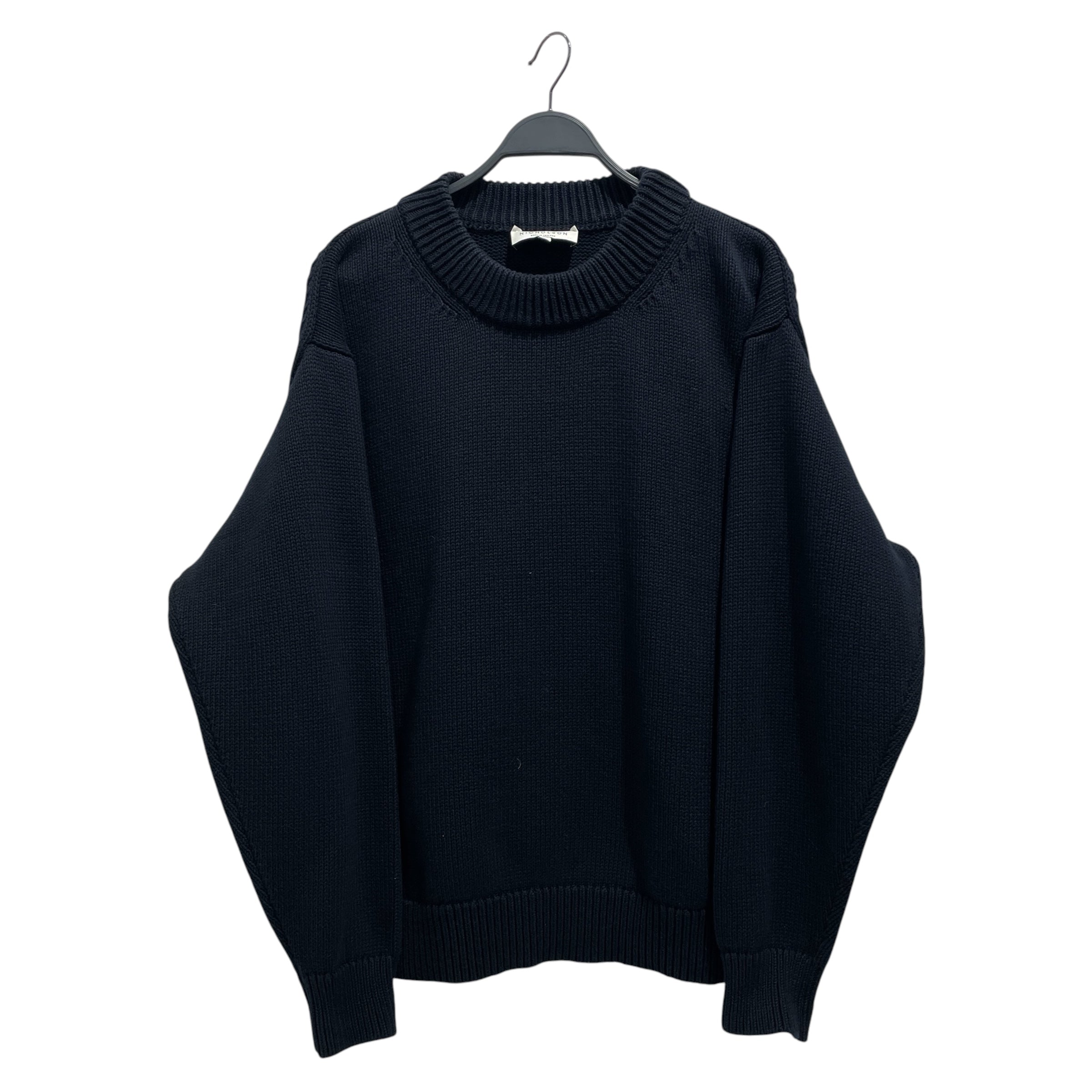 STUDIO NICHOLSON/Heavy Sweater/2/Cotton/NVY/Oversized Rib Sweater view 1