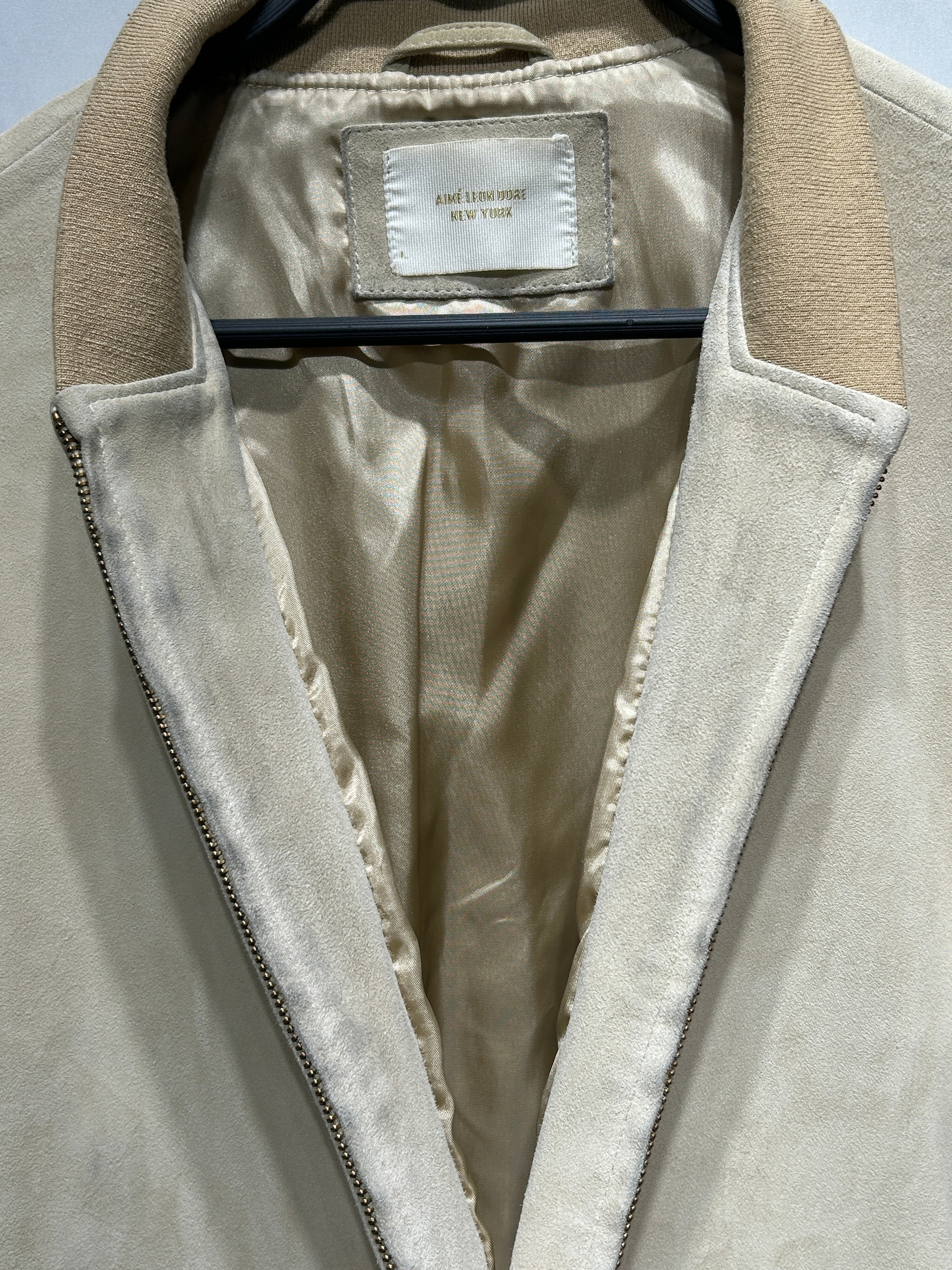 AIME LEON DORE/Jacket/L/Suede/BEG/zip up suede jacket view 9