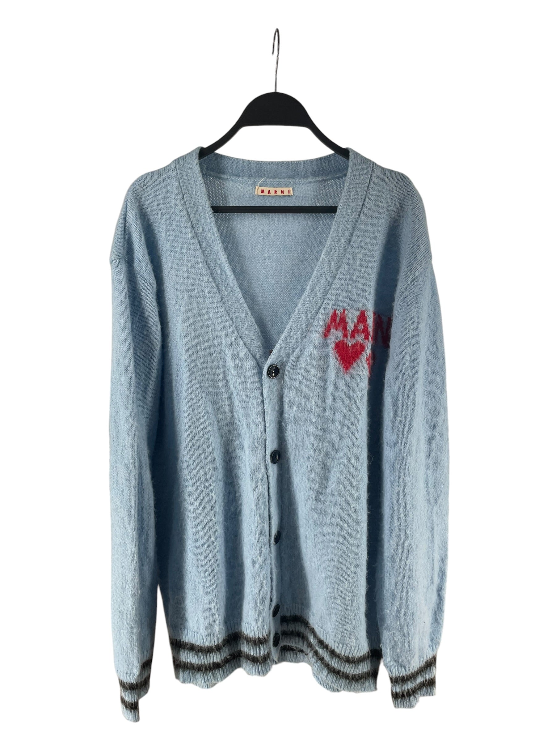MARNI/Cardigan/44/Cotton/BLU/RABBIT HEART YEAR OF RABBIT view 1