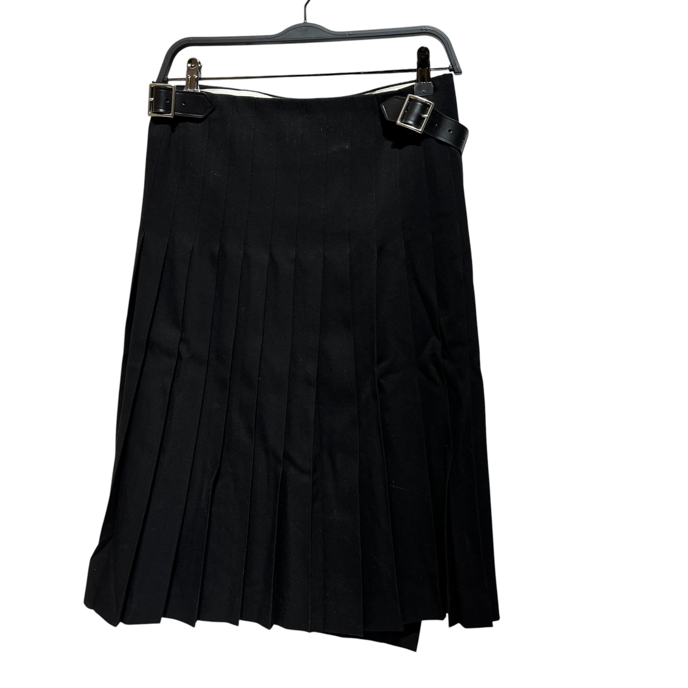 COMME des GARCONS/Skirt/XS/Wool/BLK/pleated wrap view 1